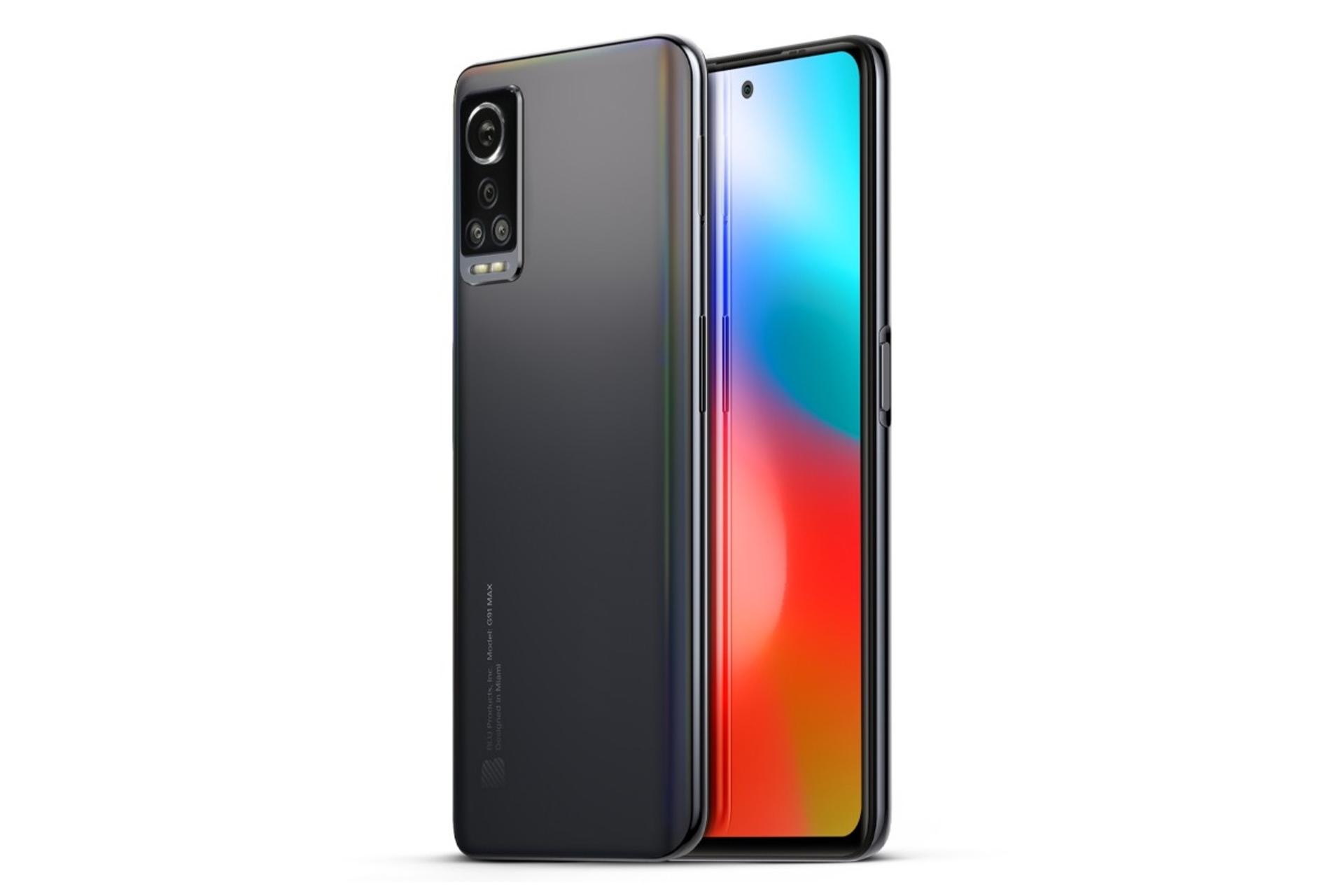 نمای کناری گوشی موبایل G91 مکس بلو / BLU G91 Max خاکستری تیره