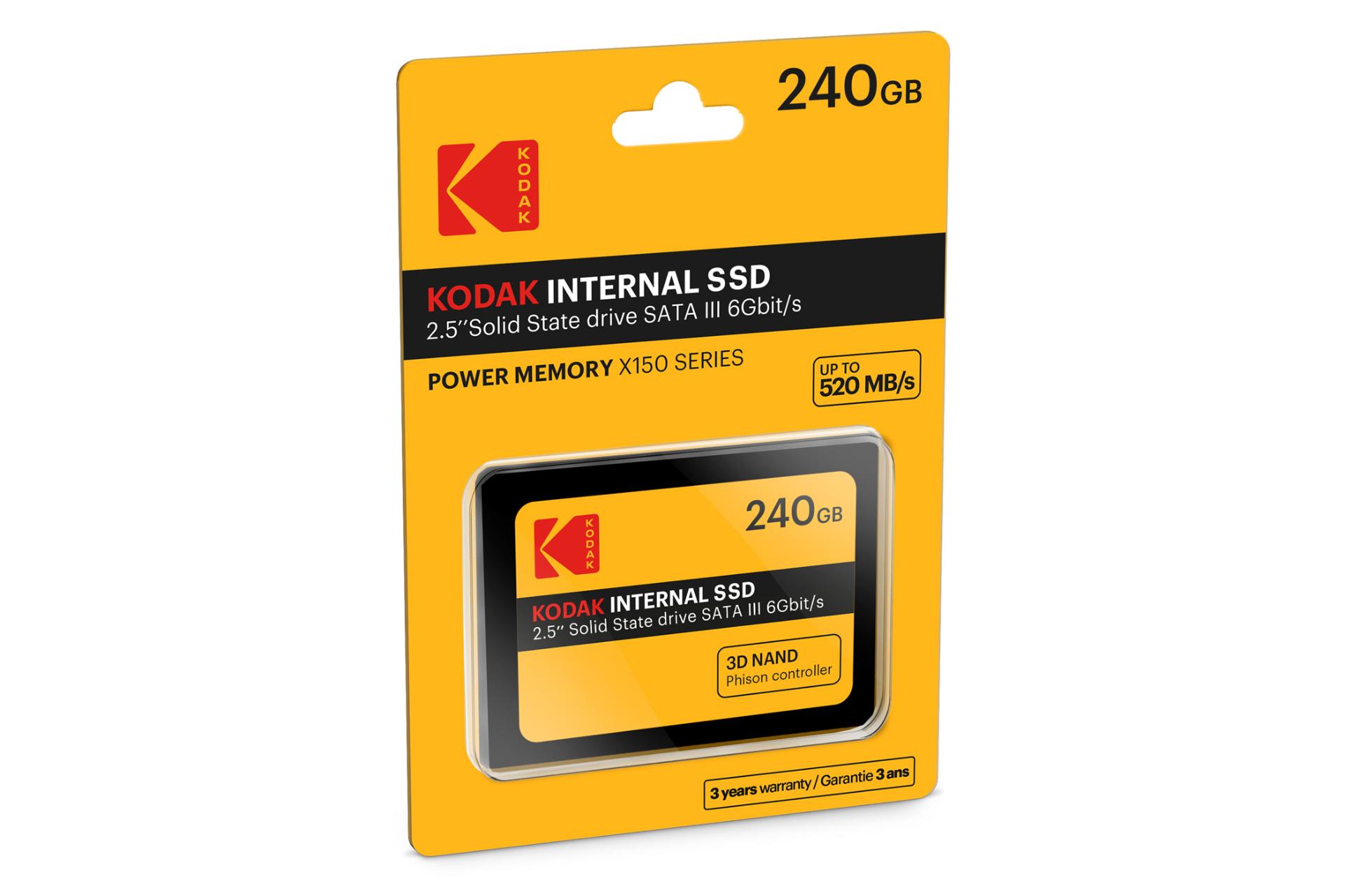 نمای جعبه SSD کداک X150s SATA 2.5 Inch ظرفیت 240 گیگابایت