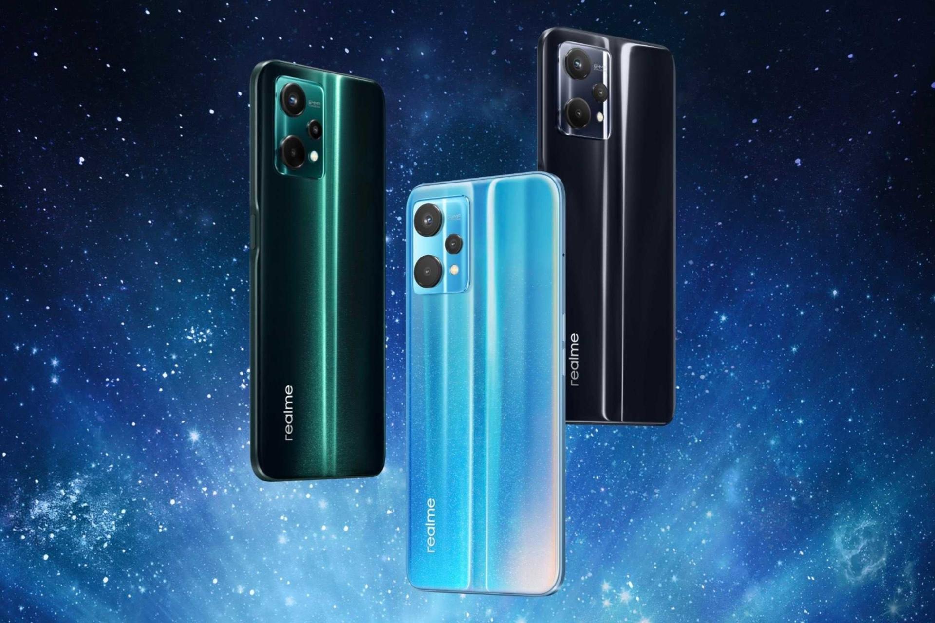 رنگ های مختلف گوشی موبایل ریلمی Realme V25