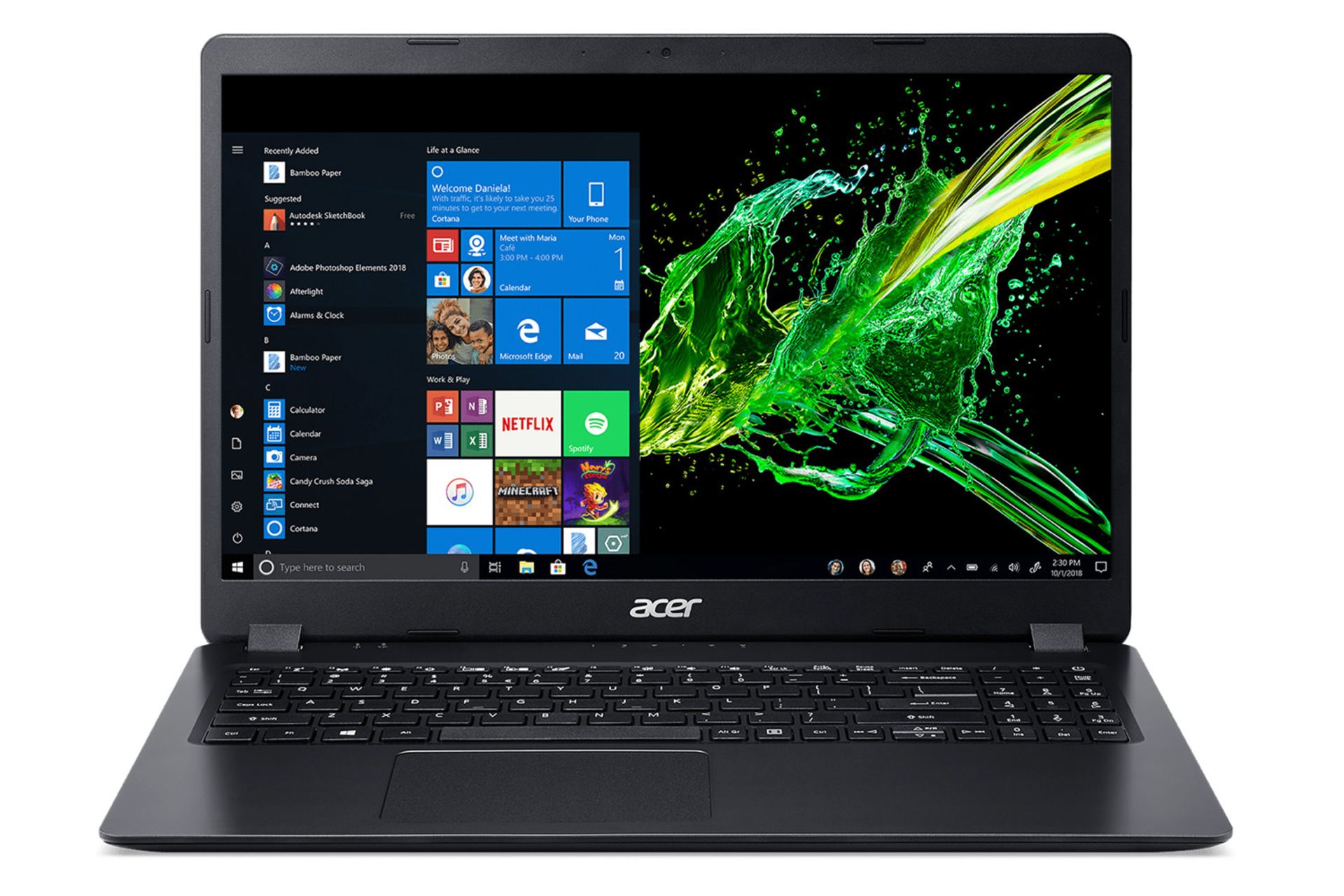 نمای روبرو لپ تاپ اسپایر 3 A315-42-R87Z ایسر 