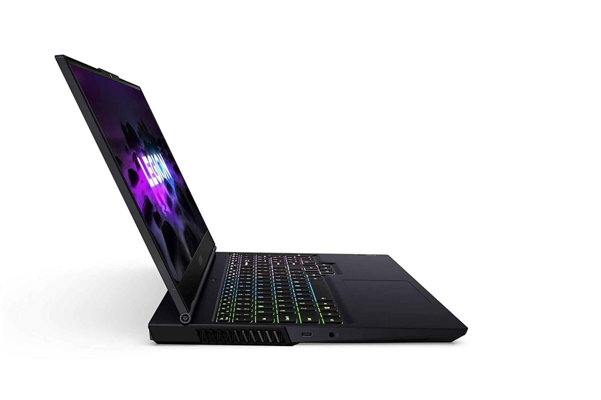 لپ تاپ نمای جلو لپ تاپ lenovo-legion-5-15ach6  از کنار