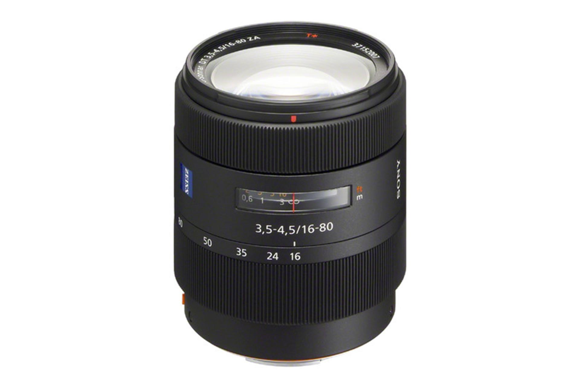  لنز سونی DT 16-80mm F3.5-4.5 ZA Carl Zeiss Vario-Sonnar T نمای بالا