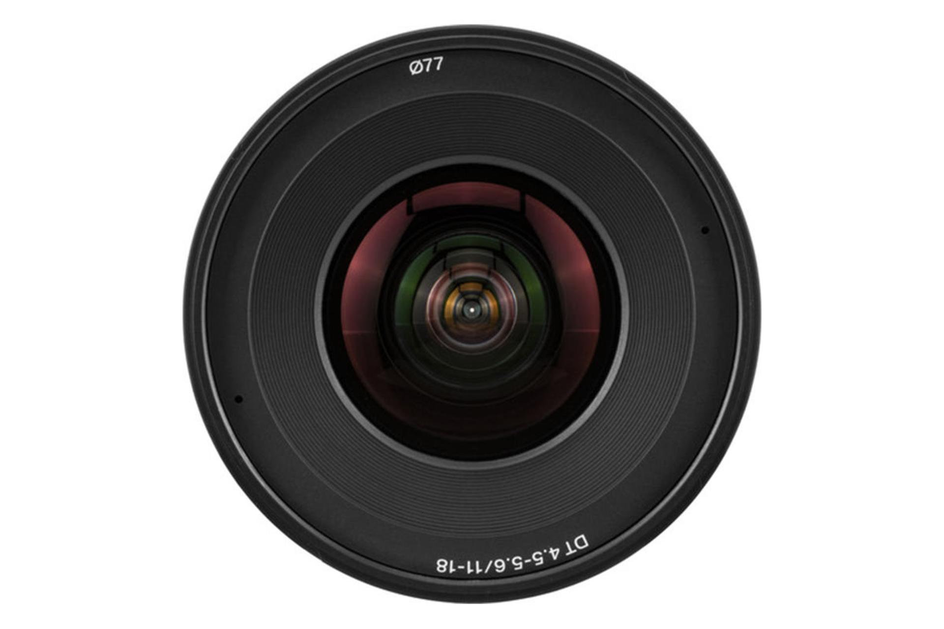 لنز سونی DT 11-18mm F4.5-5.6 نمای روبرو