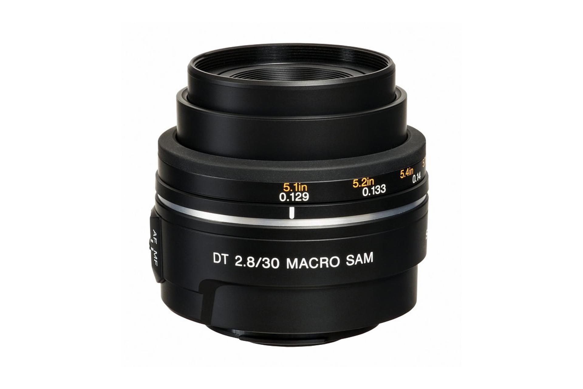 لنز سونی DT 30mm F2.8 Macro SAM نمای جانبی