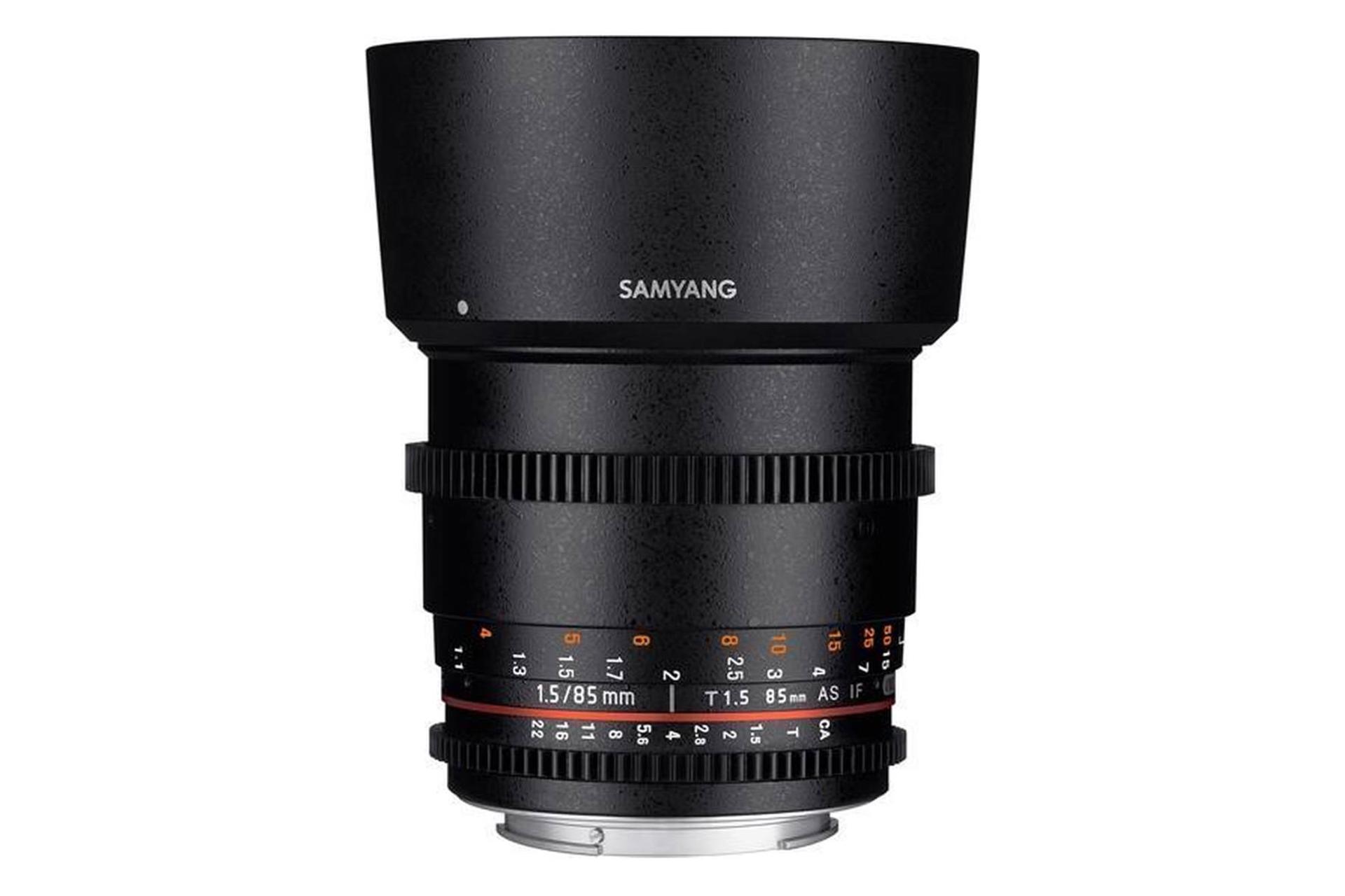  لنز سامیانگ 85mm T1.5 VDSLR AS IF UMC II نمای جانبی