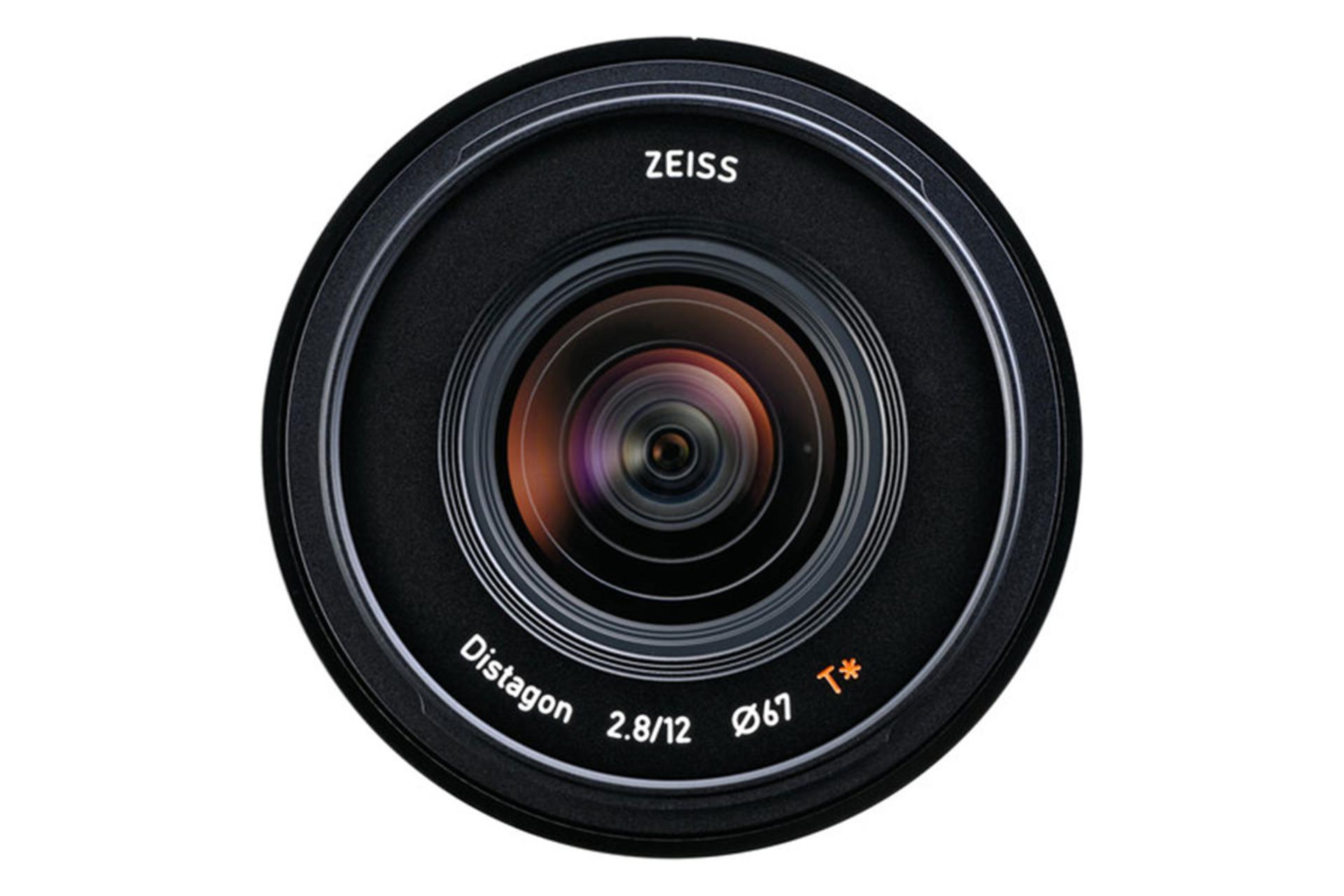 لنز زایس Touit 12mm f2.8 نمای روبرو