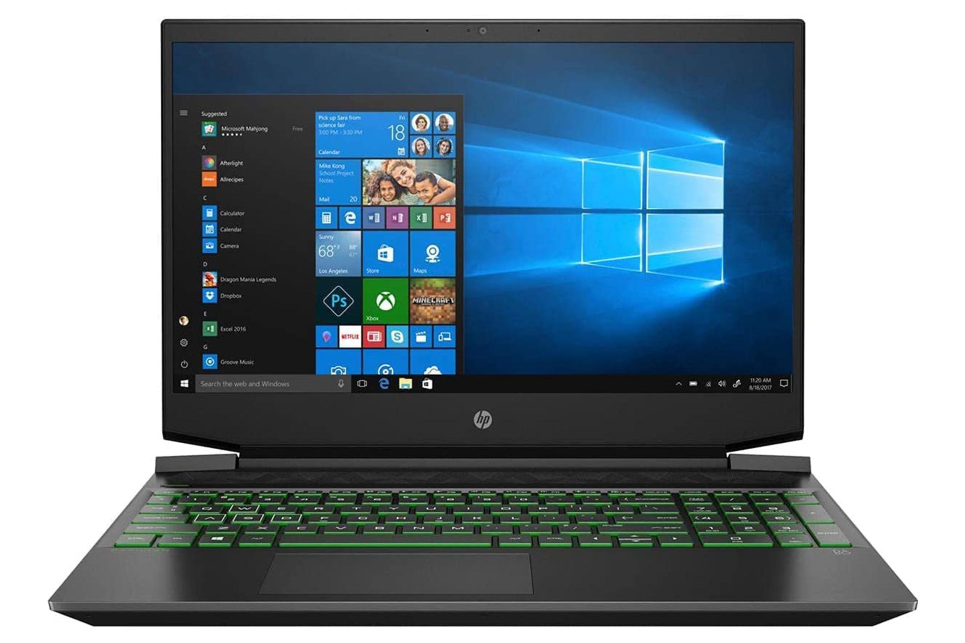 لپ تاپ اچ پی پاویلیون 15-ec1046nr از نمای جلو