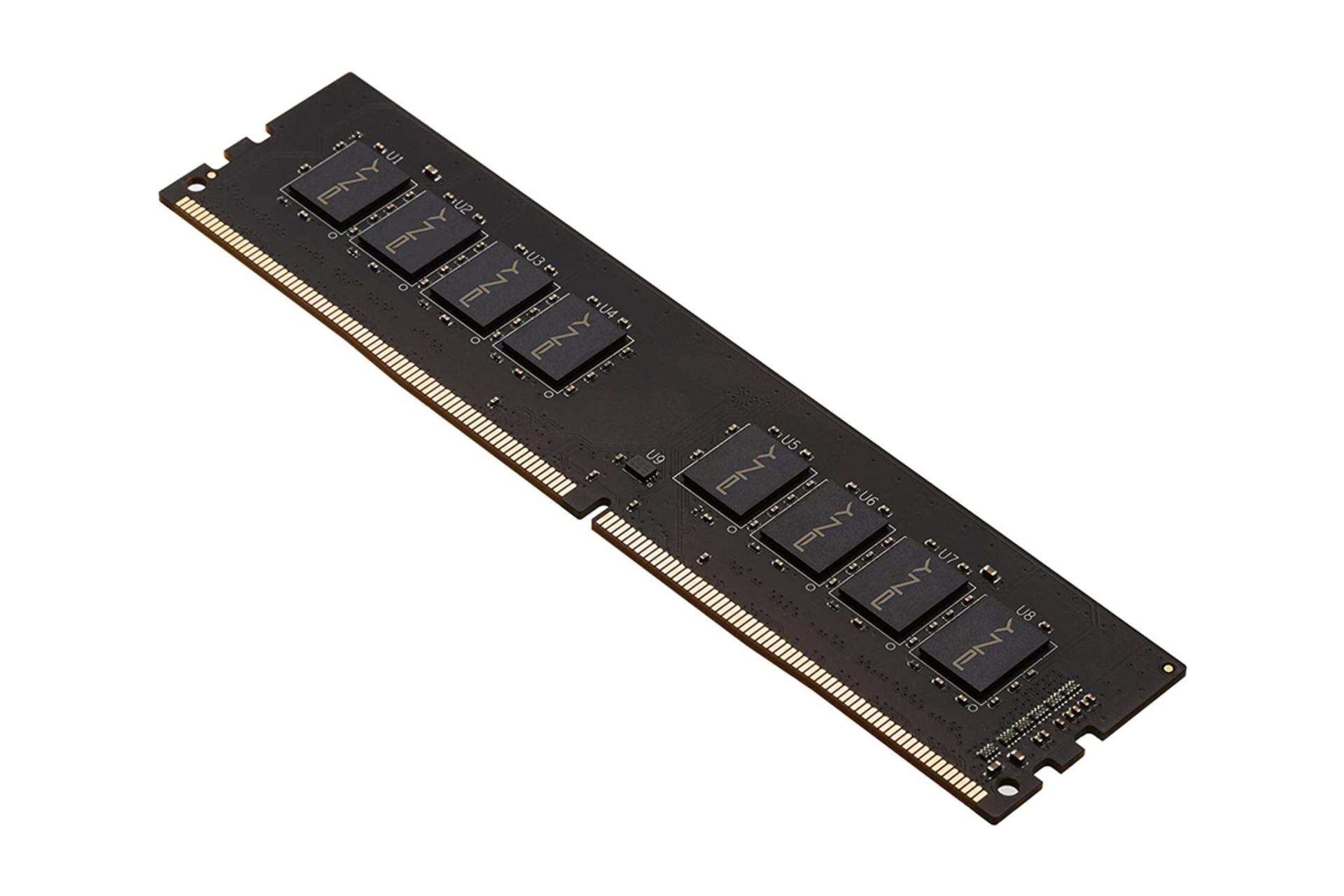 نمای کنار رم پی ان وای Performance ظرفیت 8 گیگابایت از نوع DDR4-2666