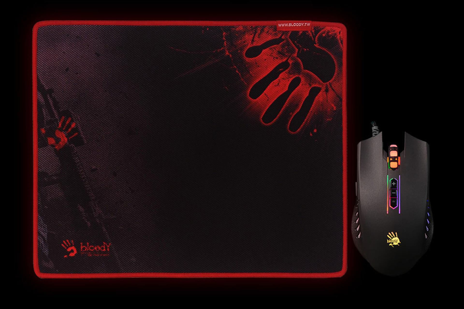 ماوس ای فورتک Bloody Q8181S همراه ماوس پد