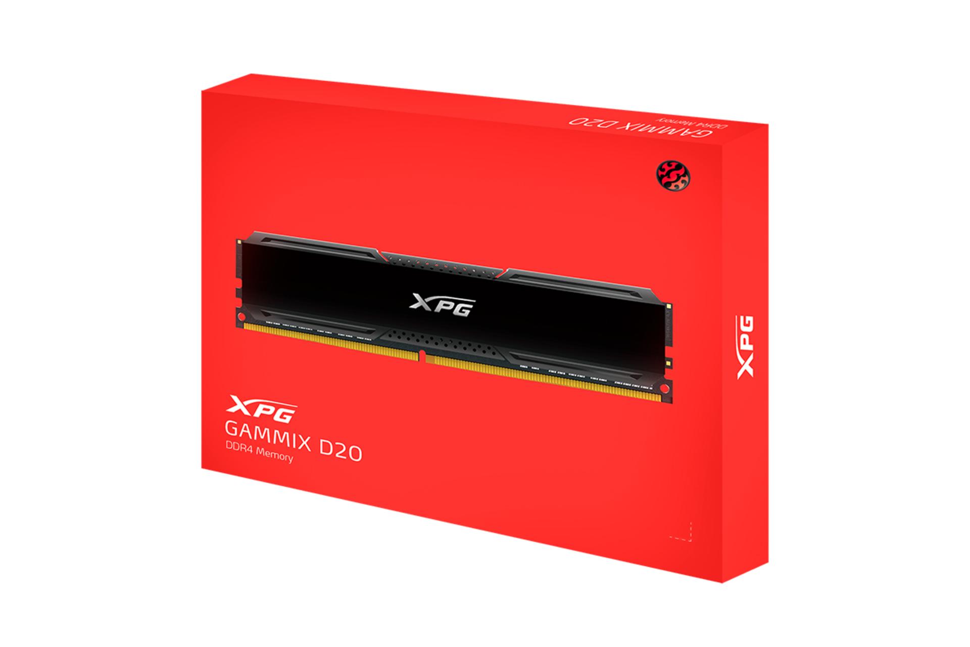 جعبه رم ای دیتا XPG GAMMIX D20 ظرفیت 8 گیگابایت از نوع DDR4-3600