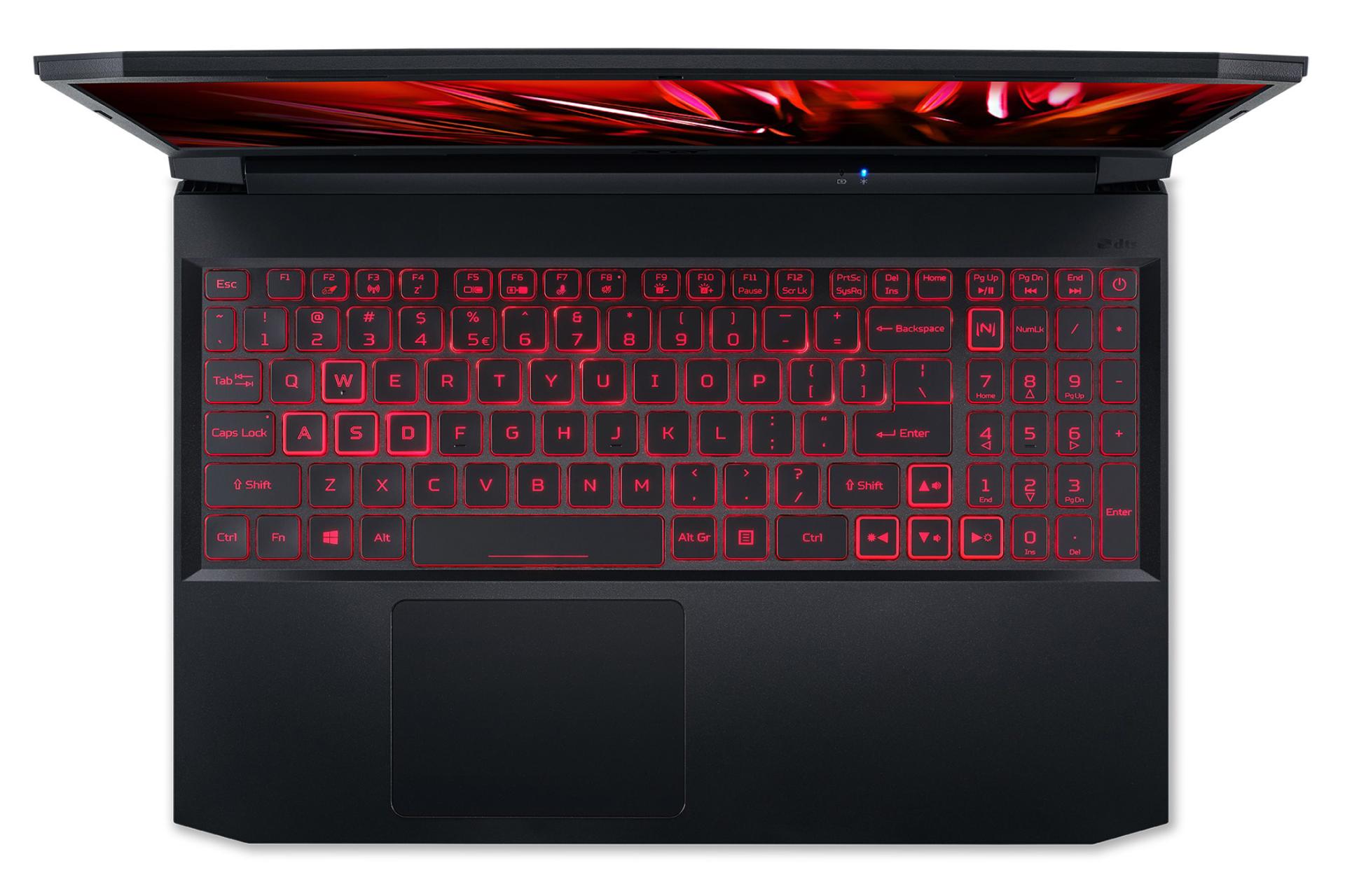 نمای کیبورد لپ تاپ نیترو 5 AN515-57-72F7 ایسر