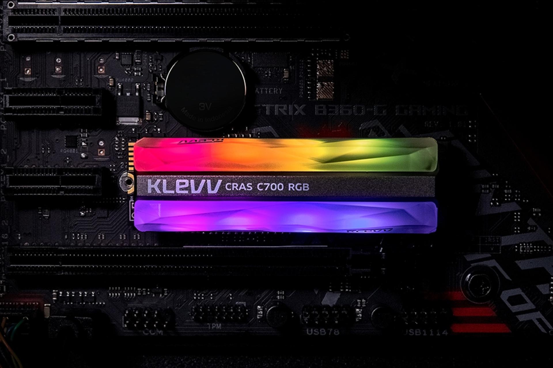 SSD کلو KLEVV CRAS C700 NVMe M.2 روی مادربرد