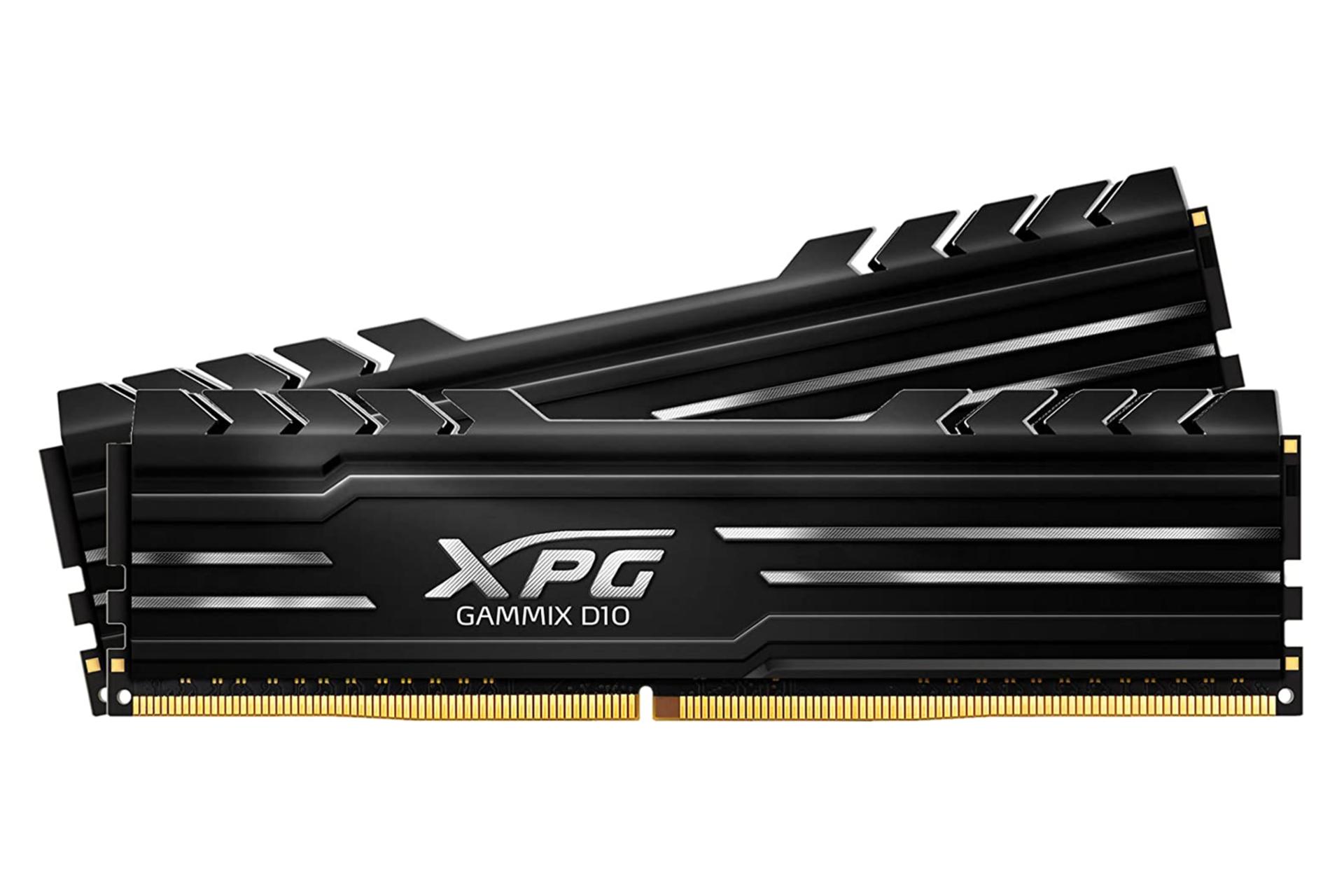 نمای جلو رم ای دیتا XPG GAMMIX D10  ظرفیت 16 گیگابایت (2x8) از نوع DDR4-3600