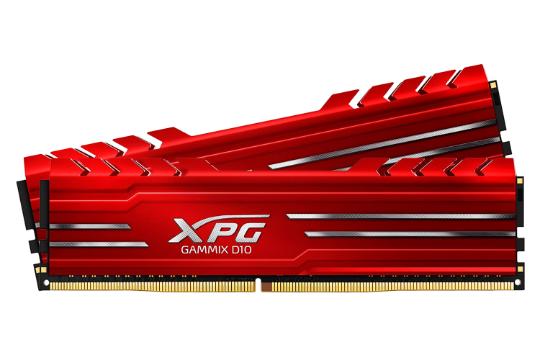 نمای جلو رم ای دیتا XPG GAMMIX D10  ظرفیت 32 گیگابایت (2x16) از نوع DDR4-3000