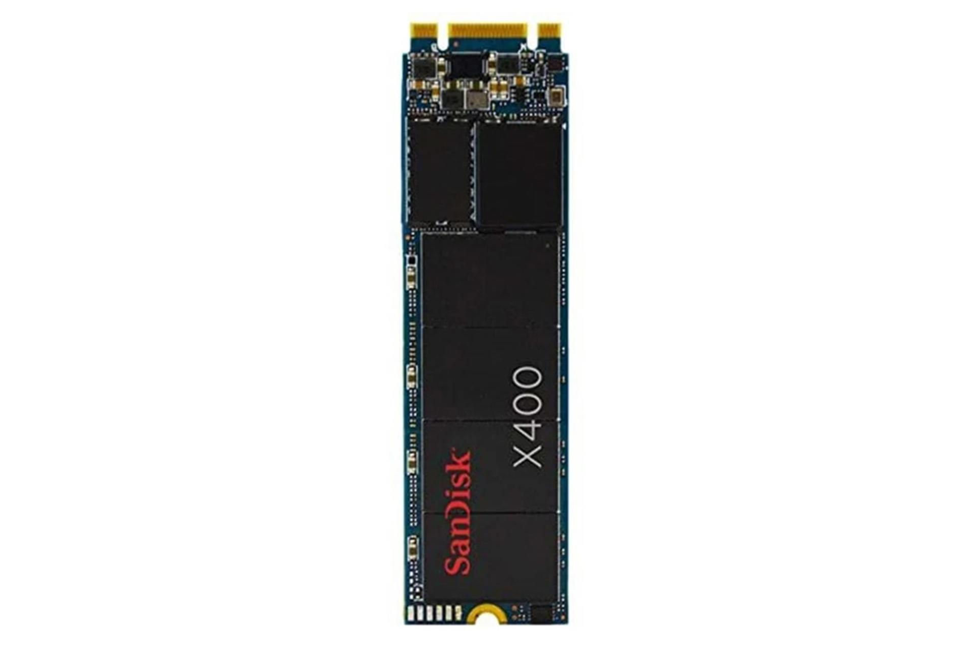 نمای روبرو SSD سن دیسک X400 SATA M.2