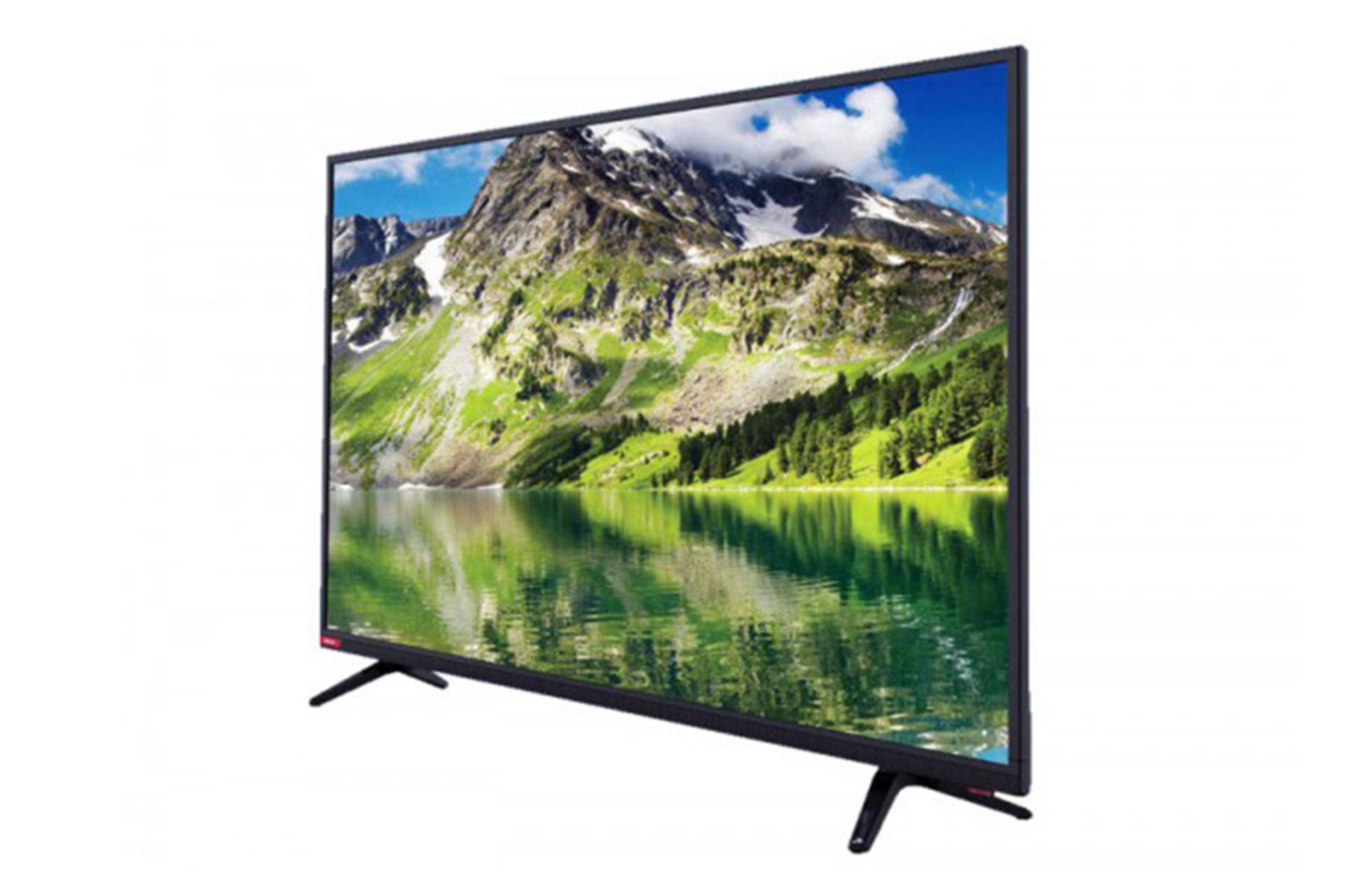 نمای کنار تلویزیون مارشال ME-3242 با صفحه روشن