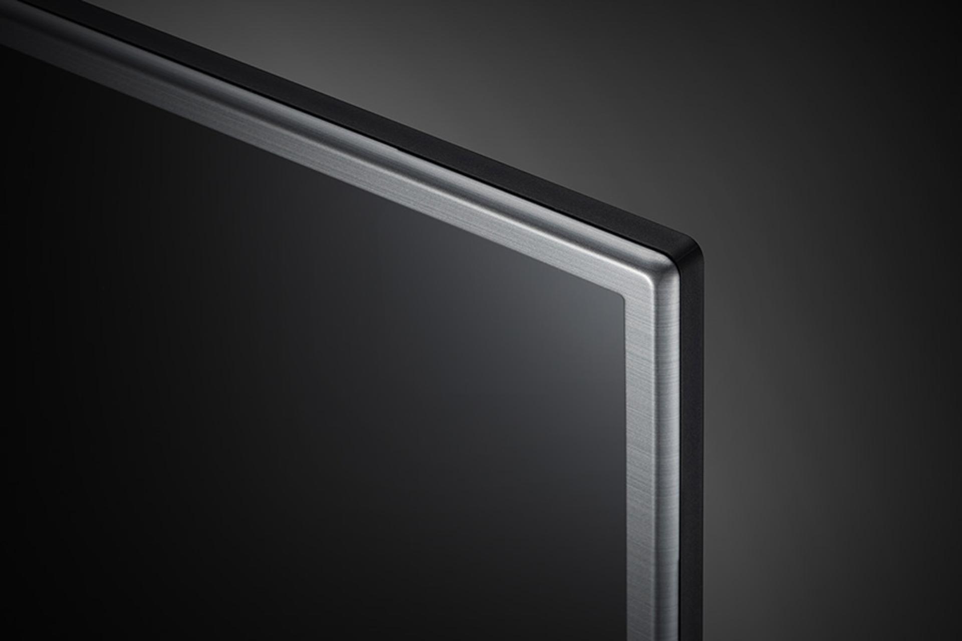 نمای لبه تلویزیون ال جی LJ570U مدل 32 اینچ و نمایش حاشیه دور صفحه