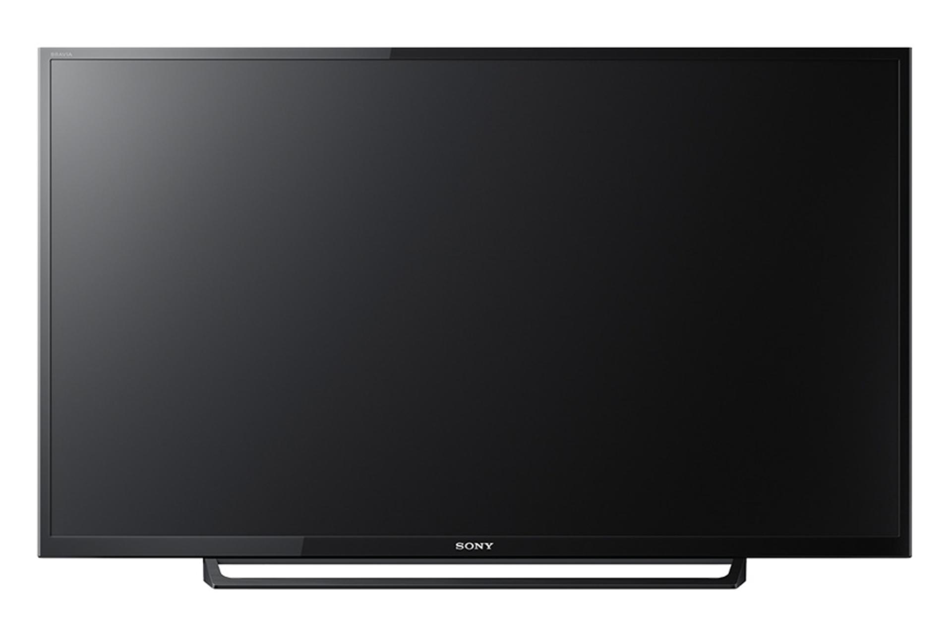 نمای جلو تلویزیون سونی R300E مدل 32 اینچ با پایه مرکزی مسطح