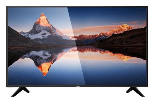 نمای جلو تلویوزیون ایکس ویژن 32XK570 مدل 32 اینچ با رنگ مشکی و صفحه روشن