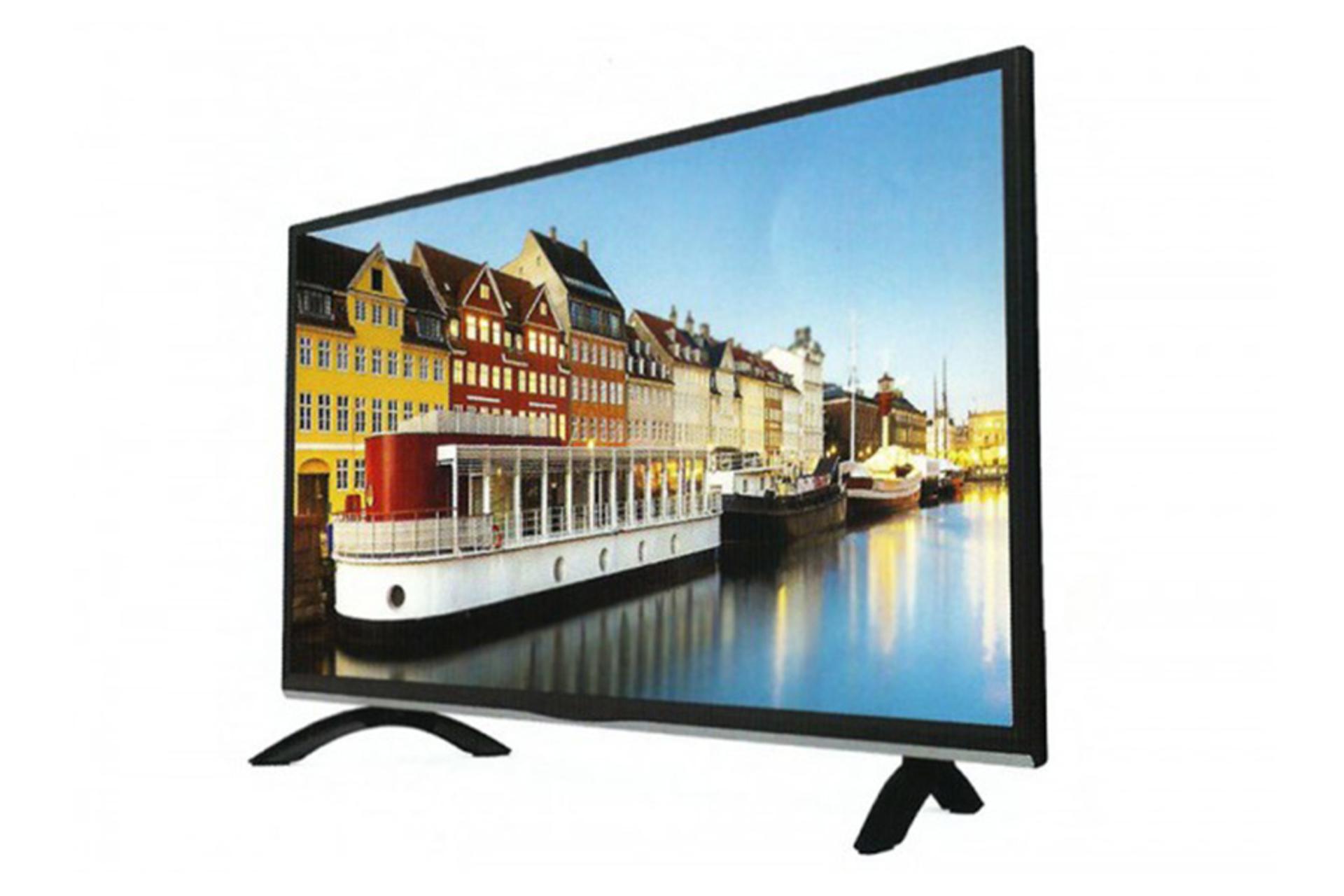 نمای کنار تلویزیون مارشال ME-3243 با صفحه روشن