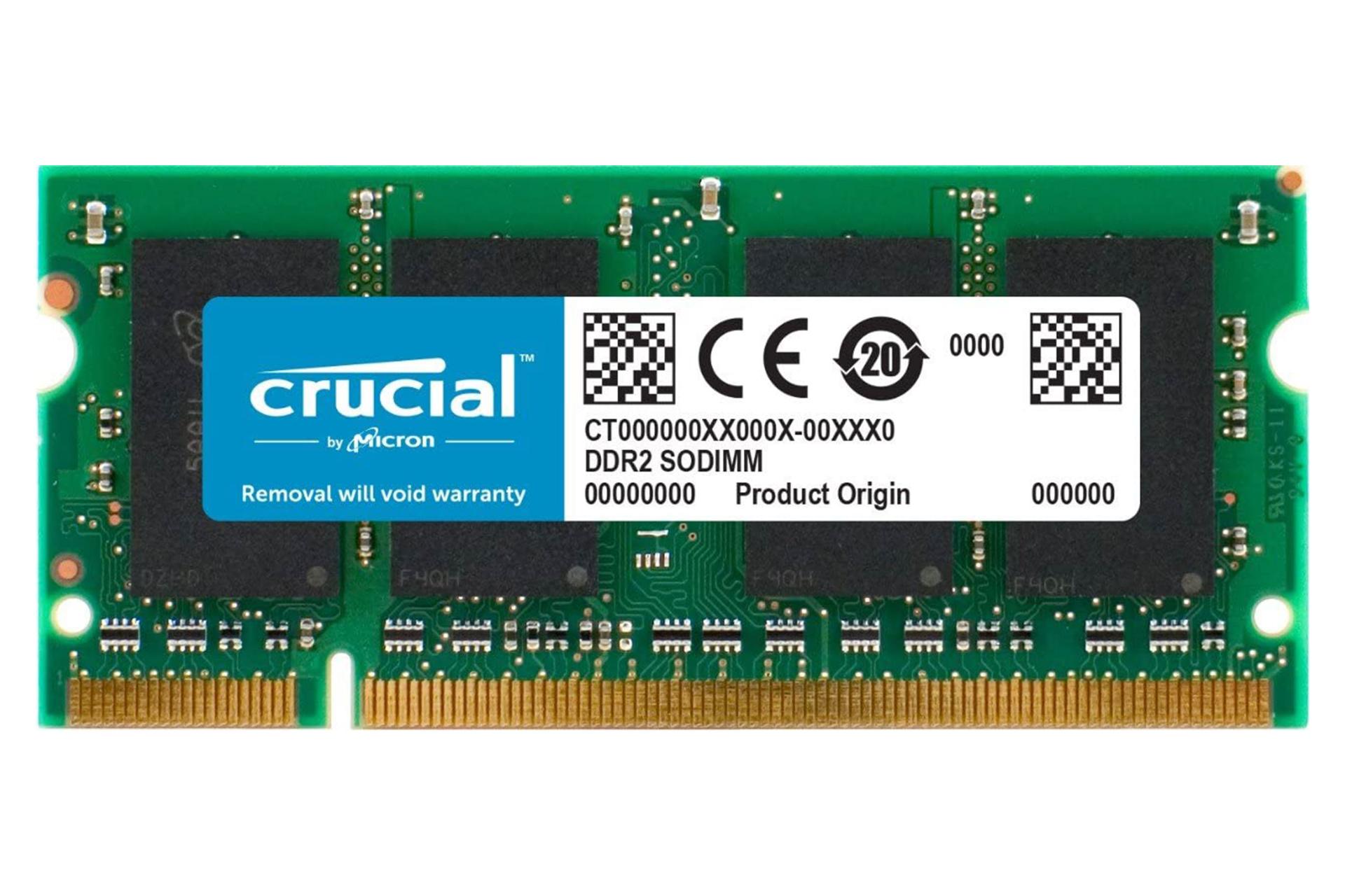حافظه رم کروشیال CT25664AC800 ظرفیت 2 گیگابایت از نوع DDR2-800