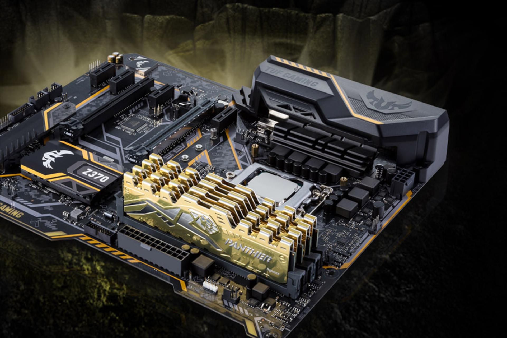 رم اپیسر PANTHER ظرفیت 8 گیگابایت از نوع DDR4-3200 نصب شده روی مادربرد