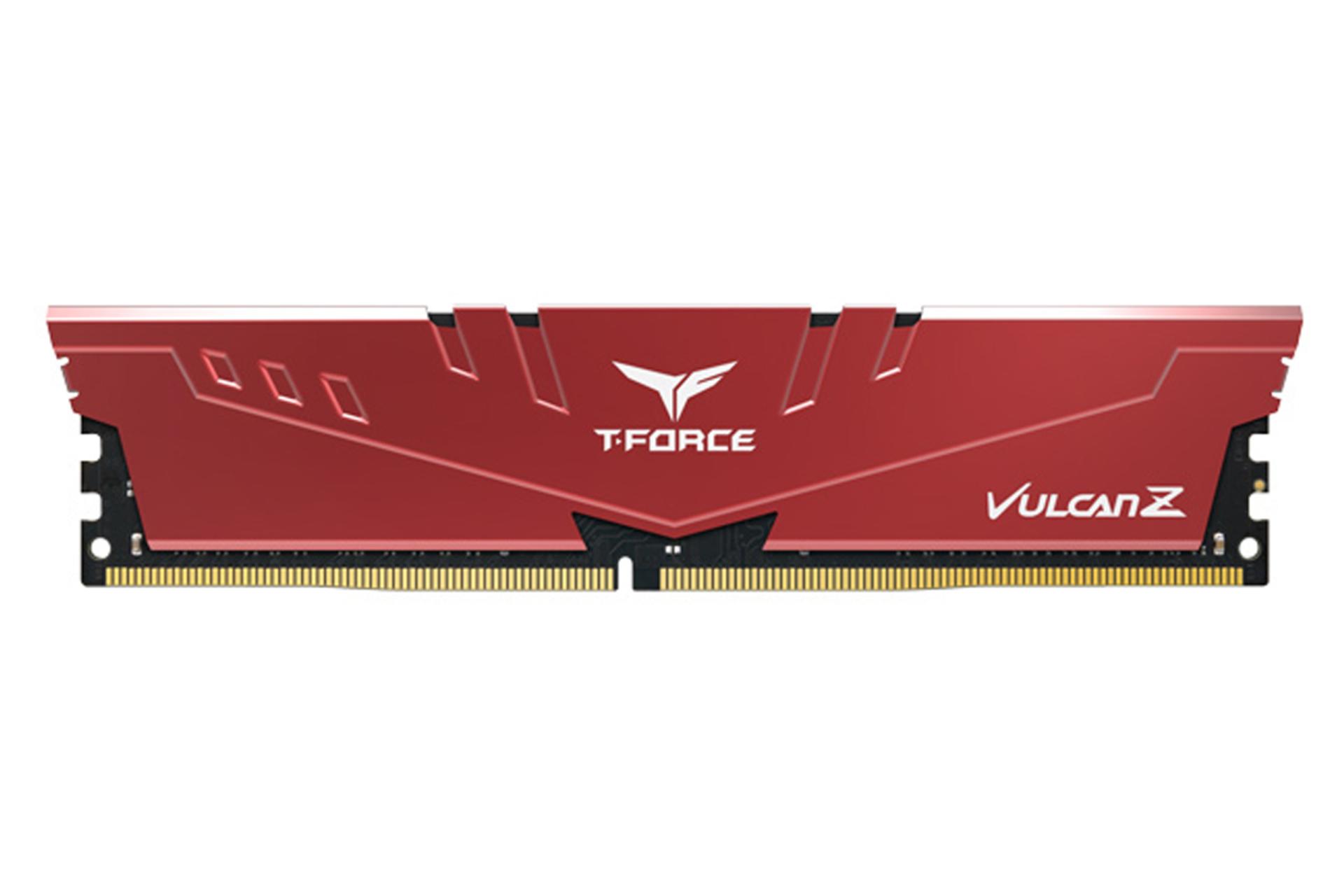 رنگ قرمز رم تیم گروپ T-FORCE VULCAN Z ظرفیت 8 گیگابایت از نوع DDR4-3200