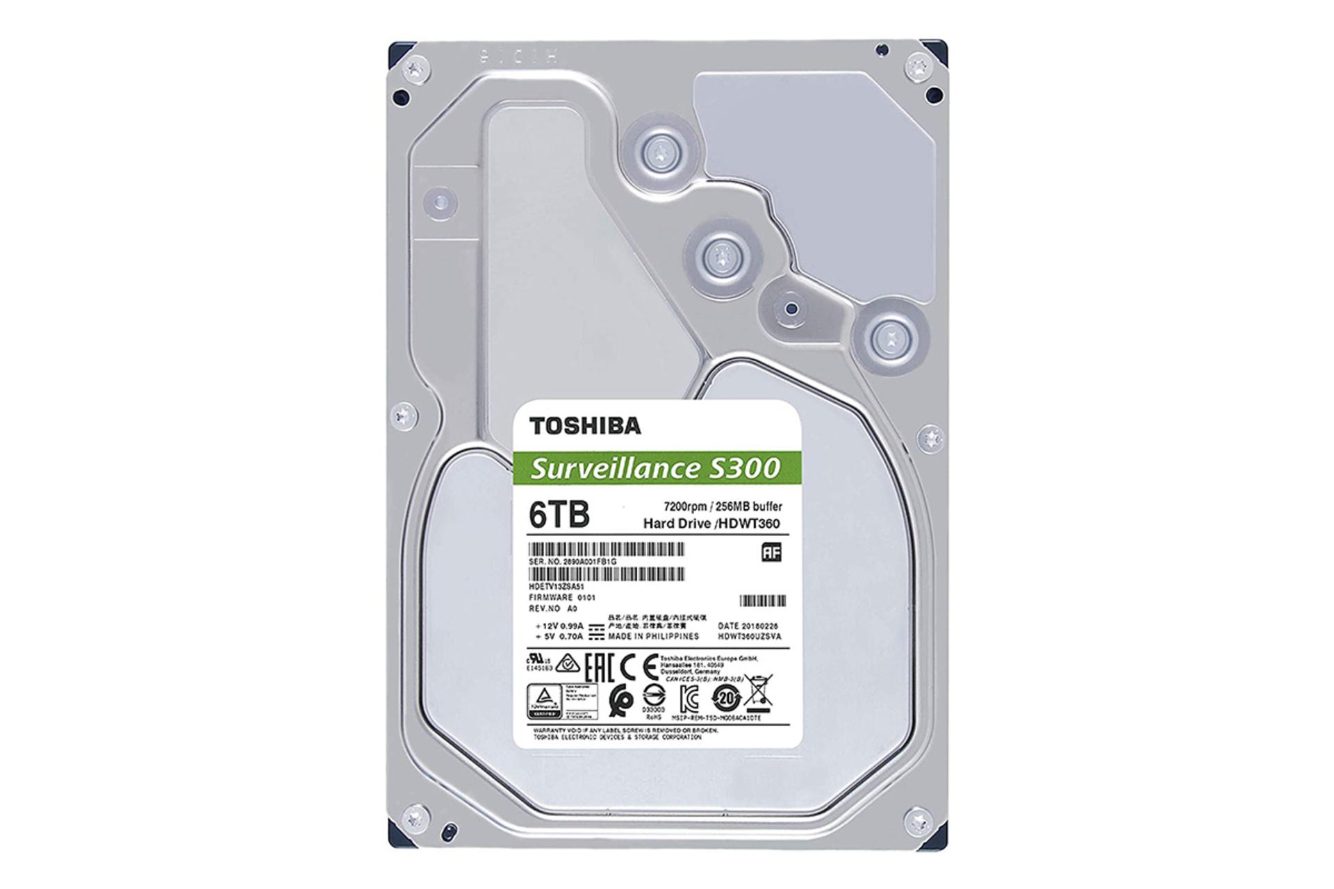 نمای پشت هارد اکسترنال توشیبا S300 Surveillance