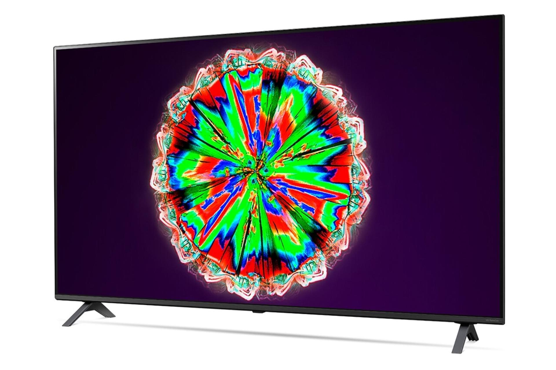 نمای راست پنل جلو تلویزیون ال جی NANO80 مدل 55 اینچ / LG 55NANO80