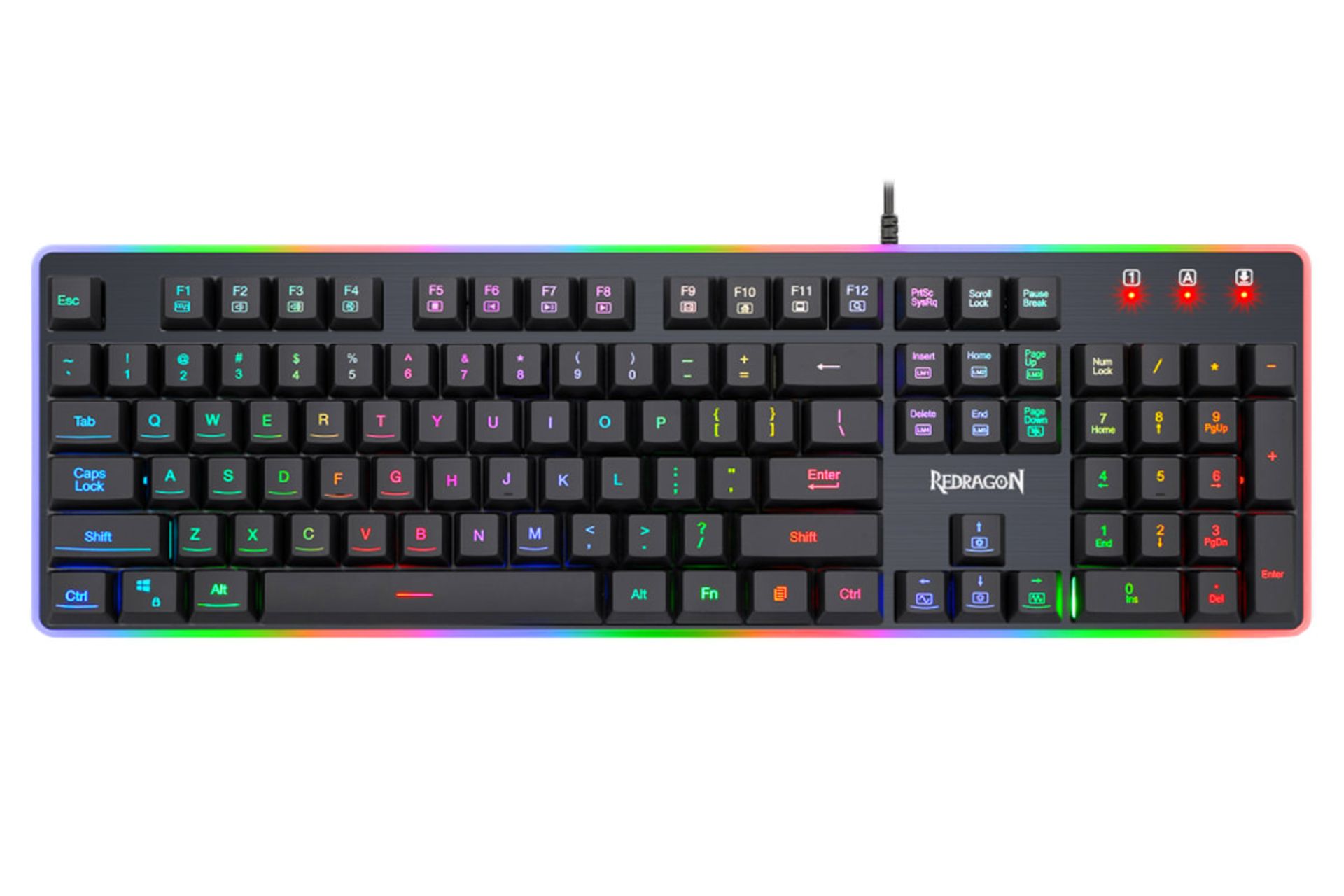 نمای روبرو کیبورد ردراگون K509 DYAUS 7