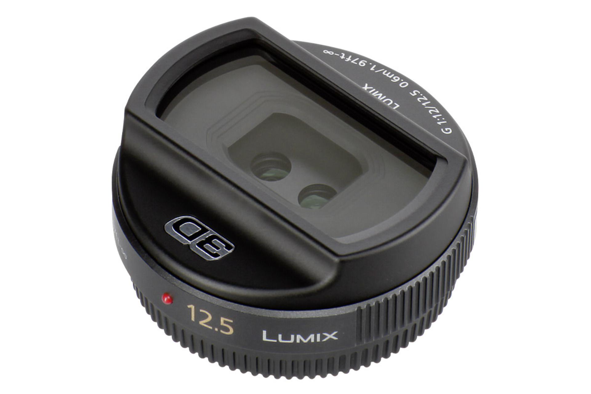  لنز پاناسونیک Lumix G 12.5mm / F12 نمای جانبی از بالا