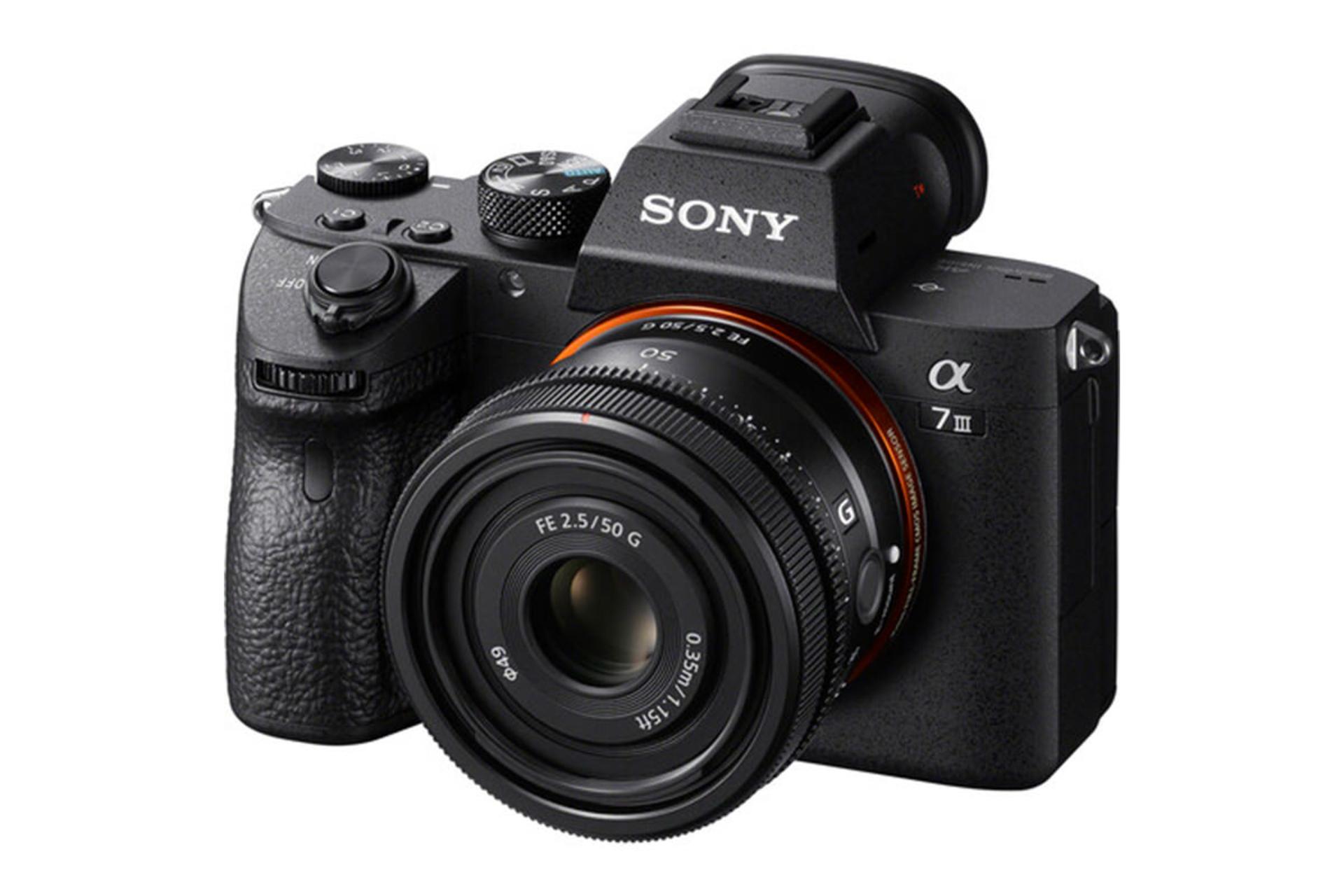  لنز سونی FE 50mm F2.5 G نصب روی دوربین