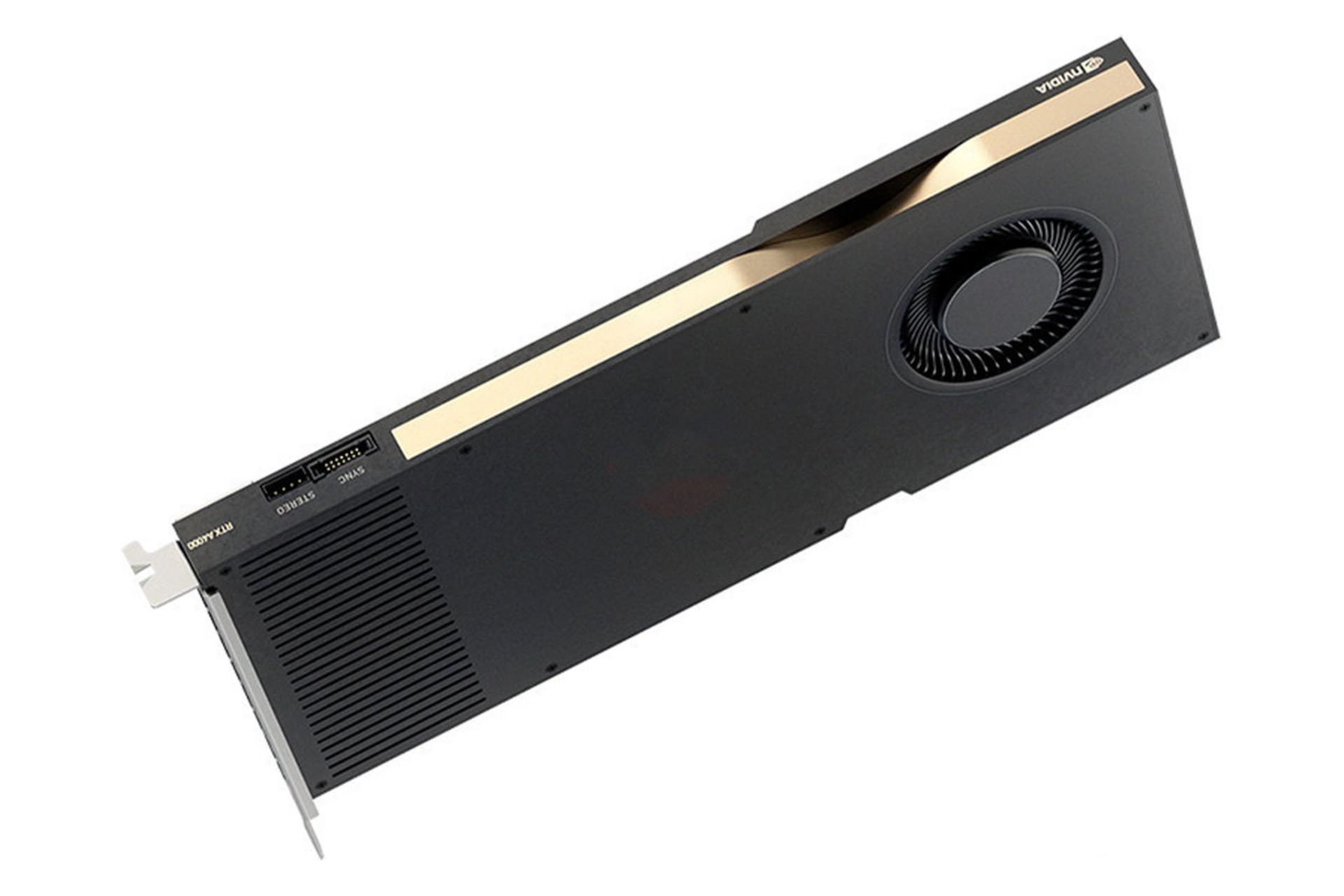 کارت گرافیک انویدیا RTX A4000 نمای جانبی