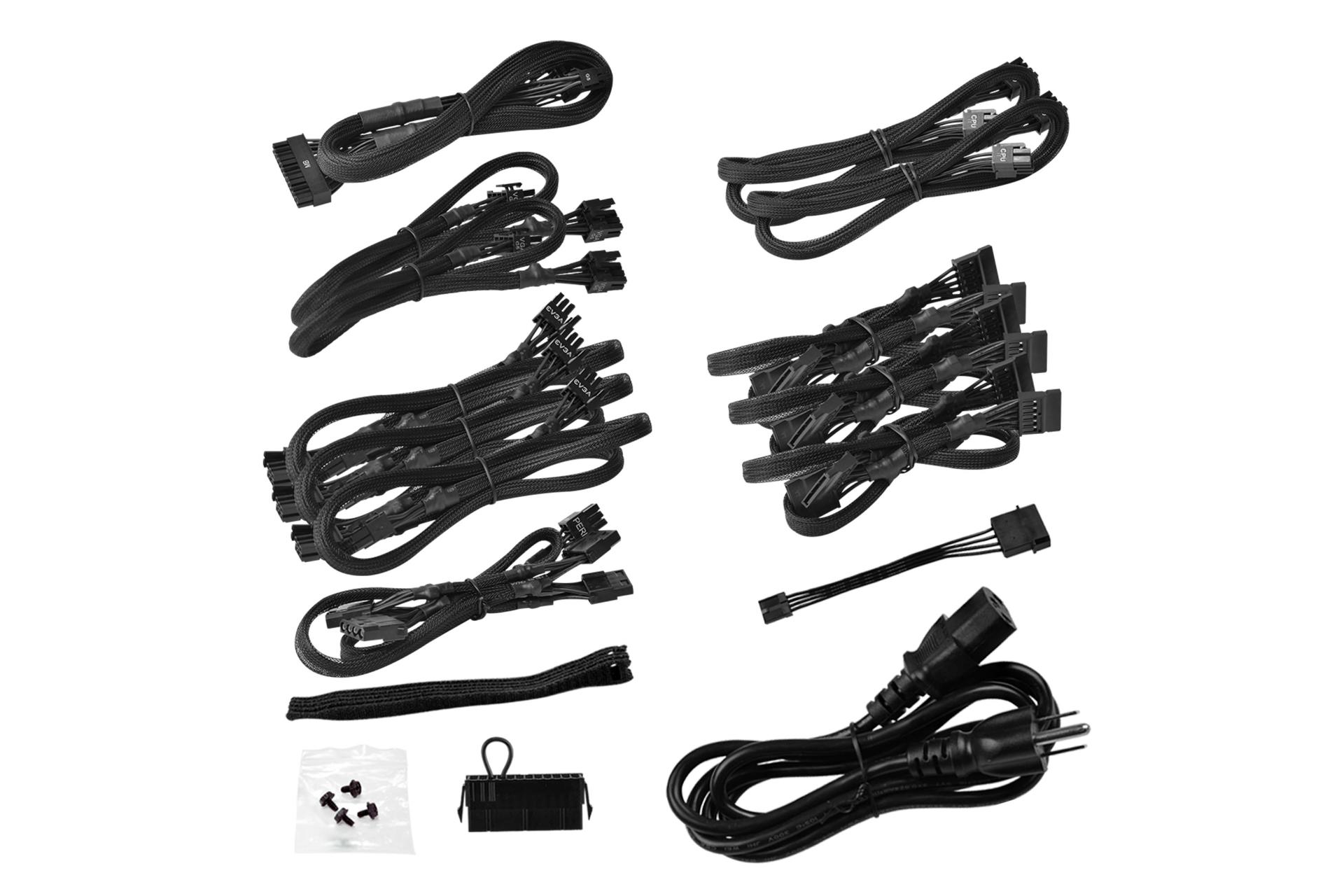 پاور کامپیوتر ای وی جی ای SuperNOVA 1000 G5 با توان 1000 وات کابل