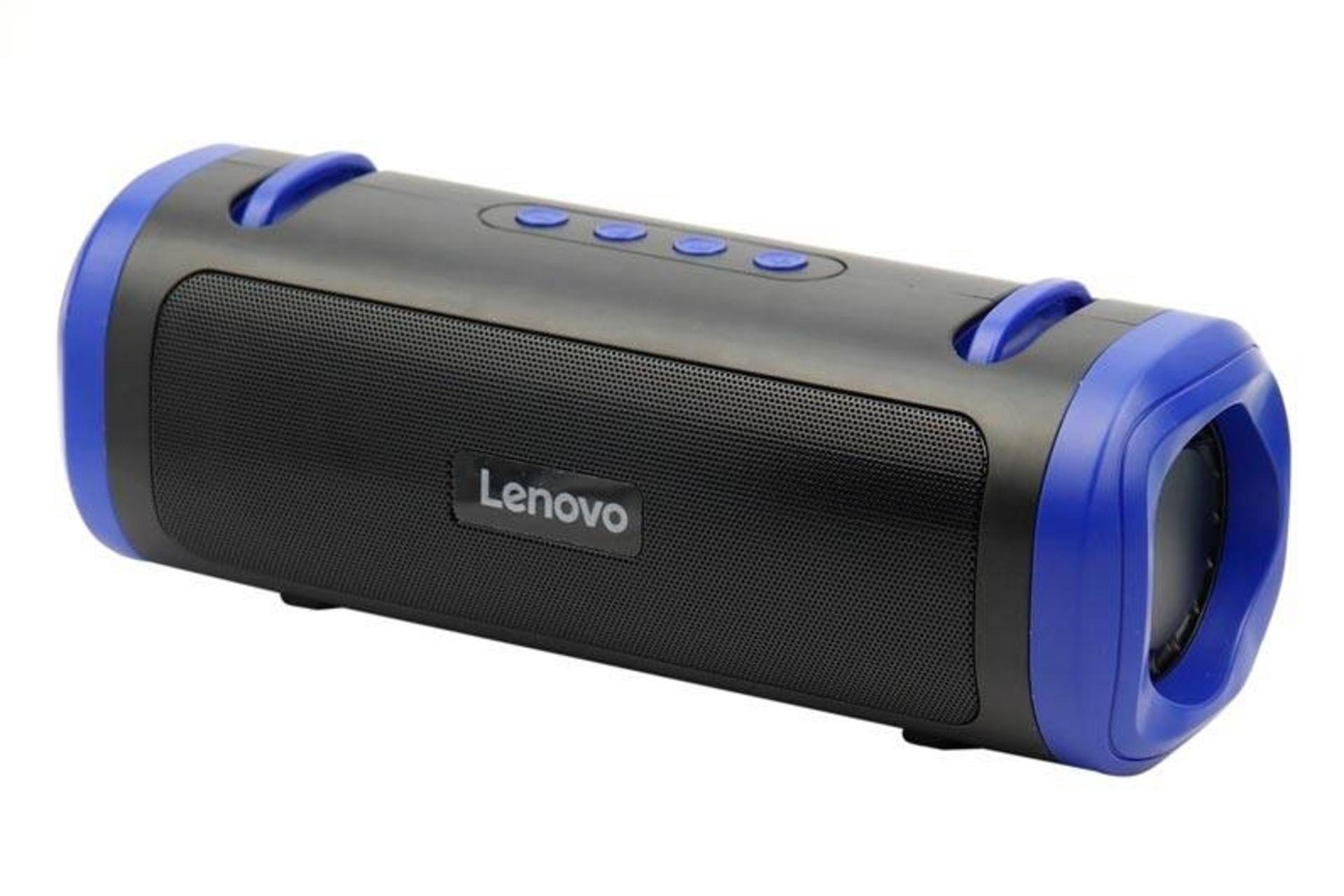 نمای راست اسپیکر لنوو Lenovo Wireless Solar Charging Speaker آبی