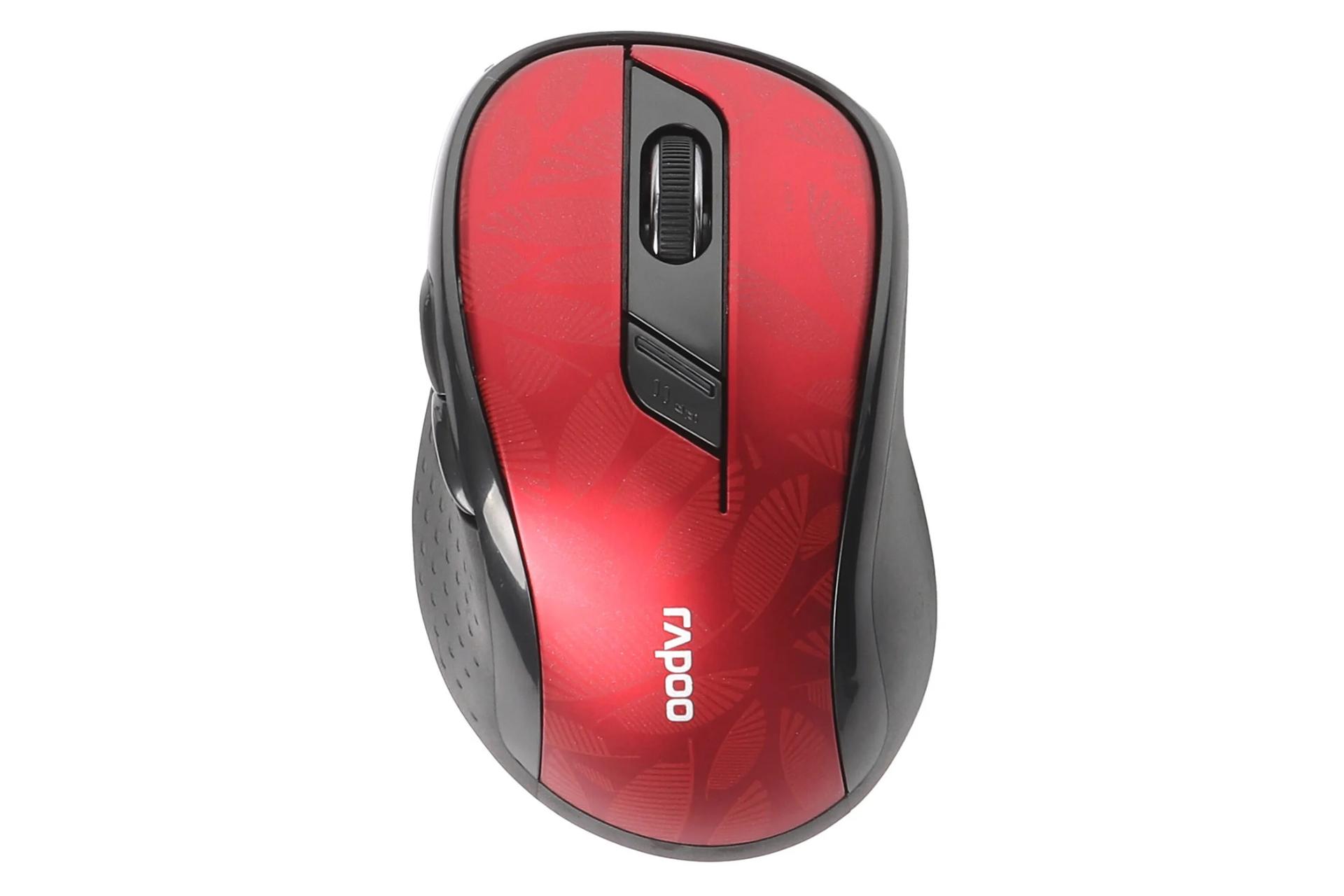 نمای روبرو ماوس رپو M500 مشکی-قرمز