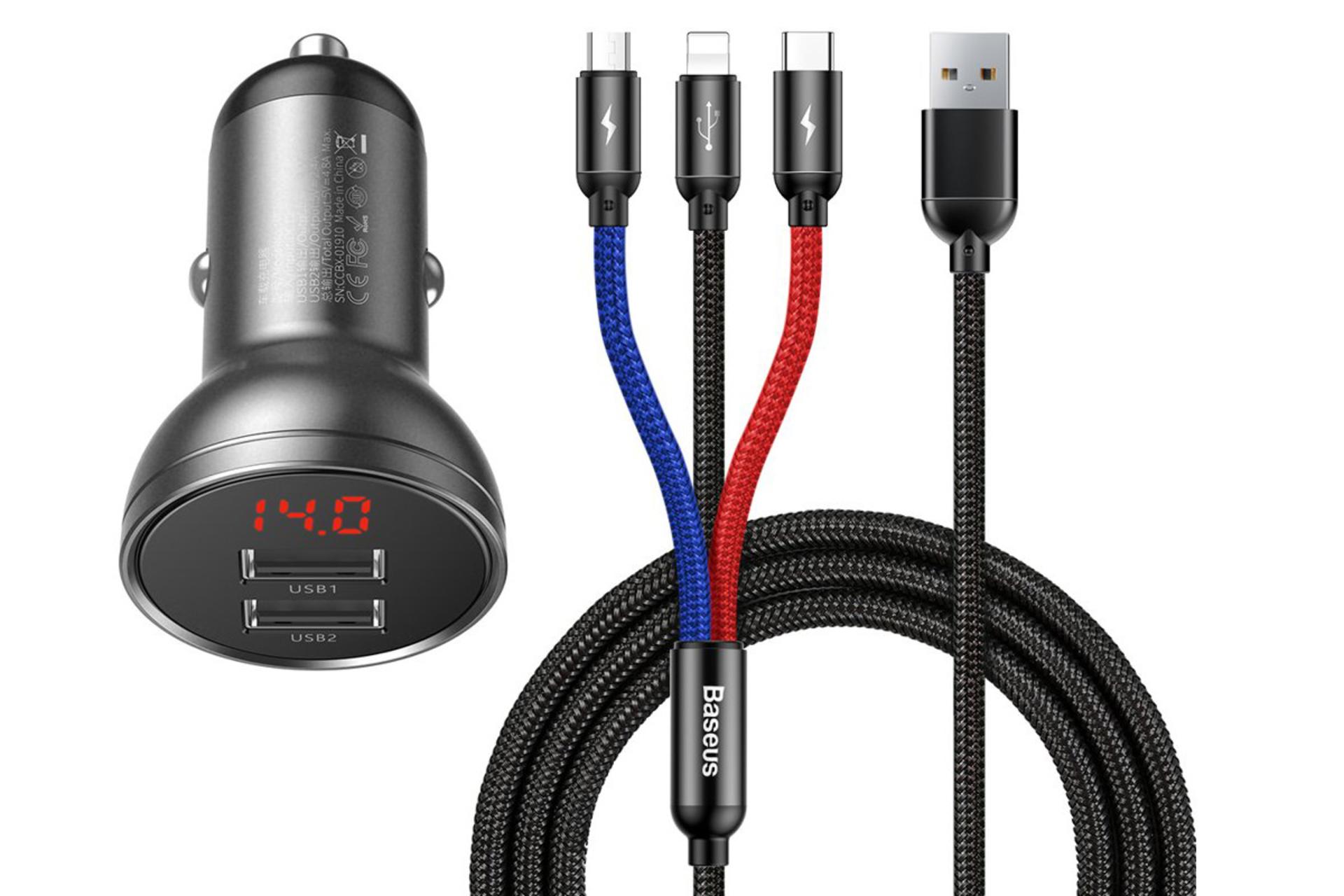 شارژر باسئوس TZCCBX-0G همراه کابل