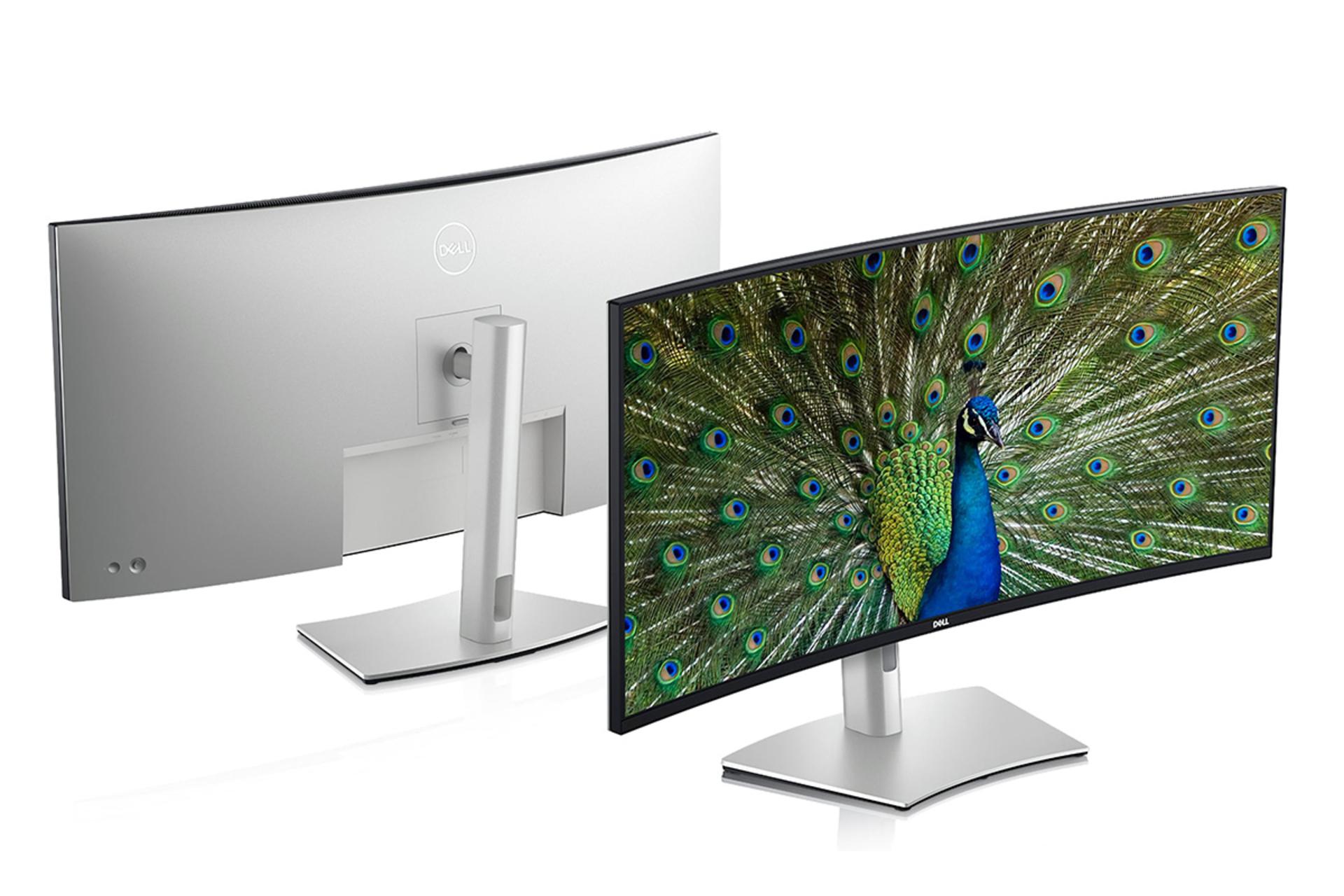 نمای پشت و جلو مانیتور تلویزیون دل اولترا شارپ U4021QW