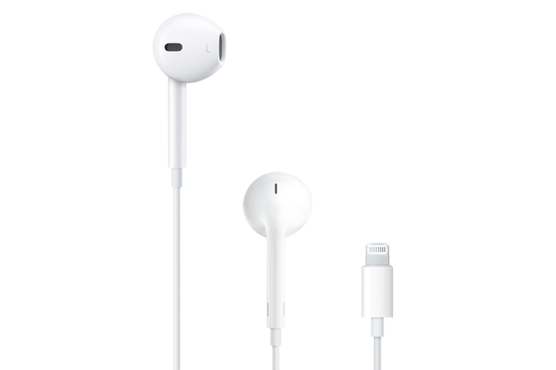 مرجع متخصصين ايران هدفون بي سيم ايرپادز اپل با كانكتور لايتنينگ Apple EarPods with Lightning Connector سفيد