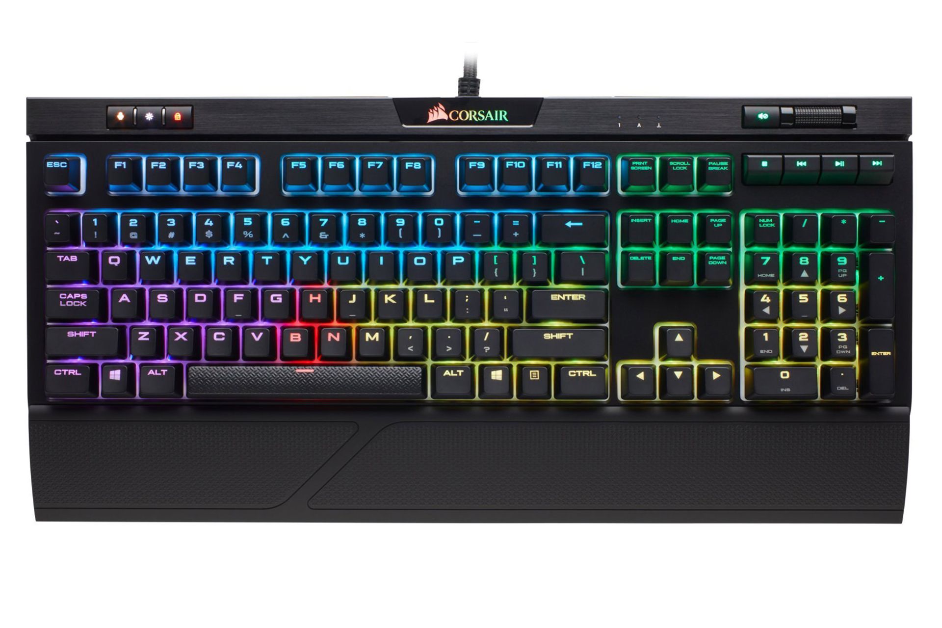 نمای روبرو کیبورد کورسیر STRAFE RGB MK.2