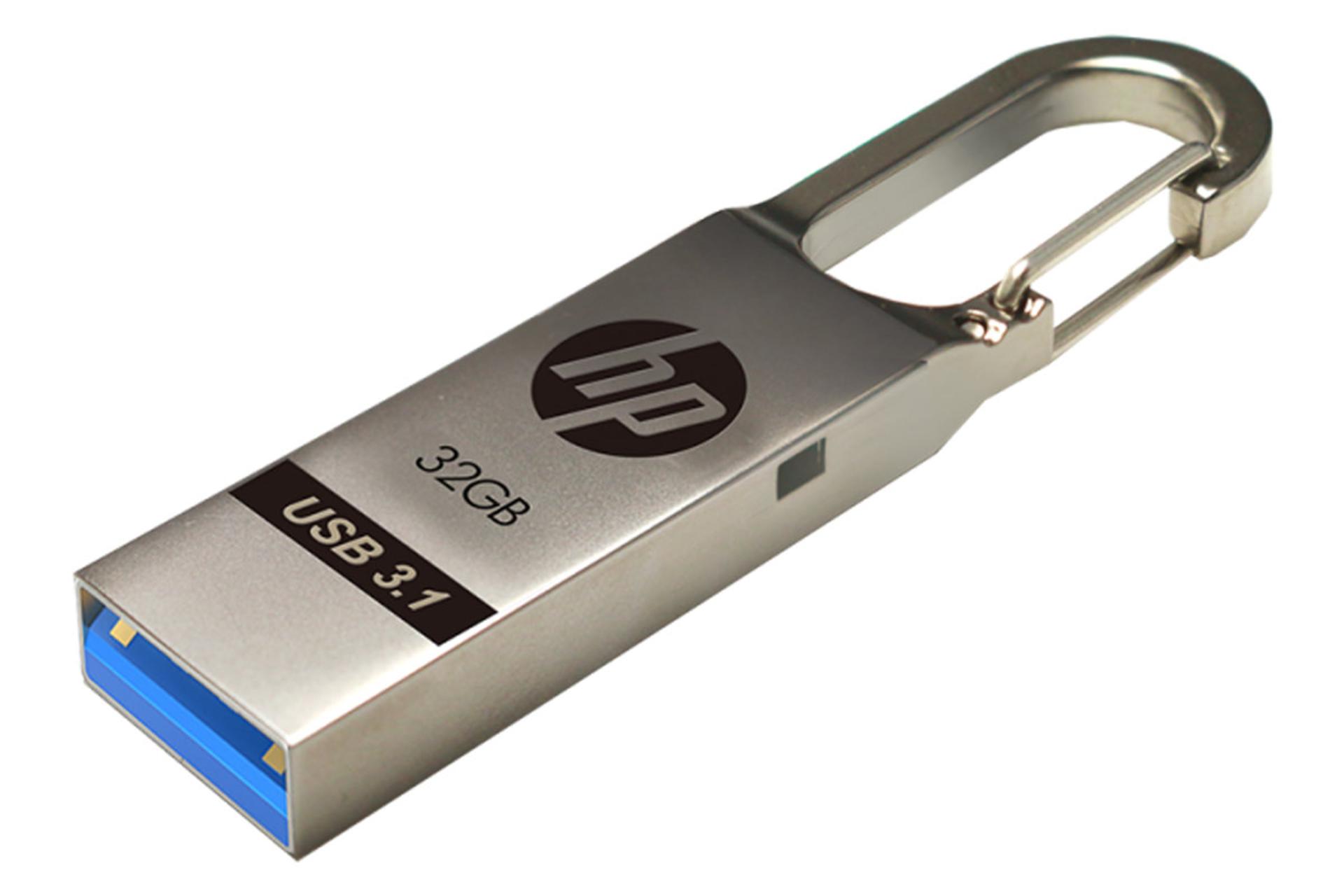 نمای چپ فلش مموری اچ پی مدل x760w ظرفیت 32 گیگابایت