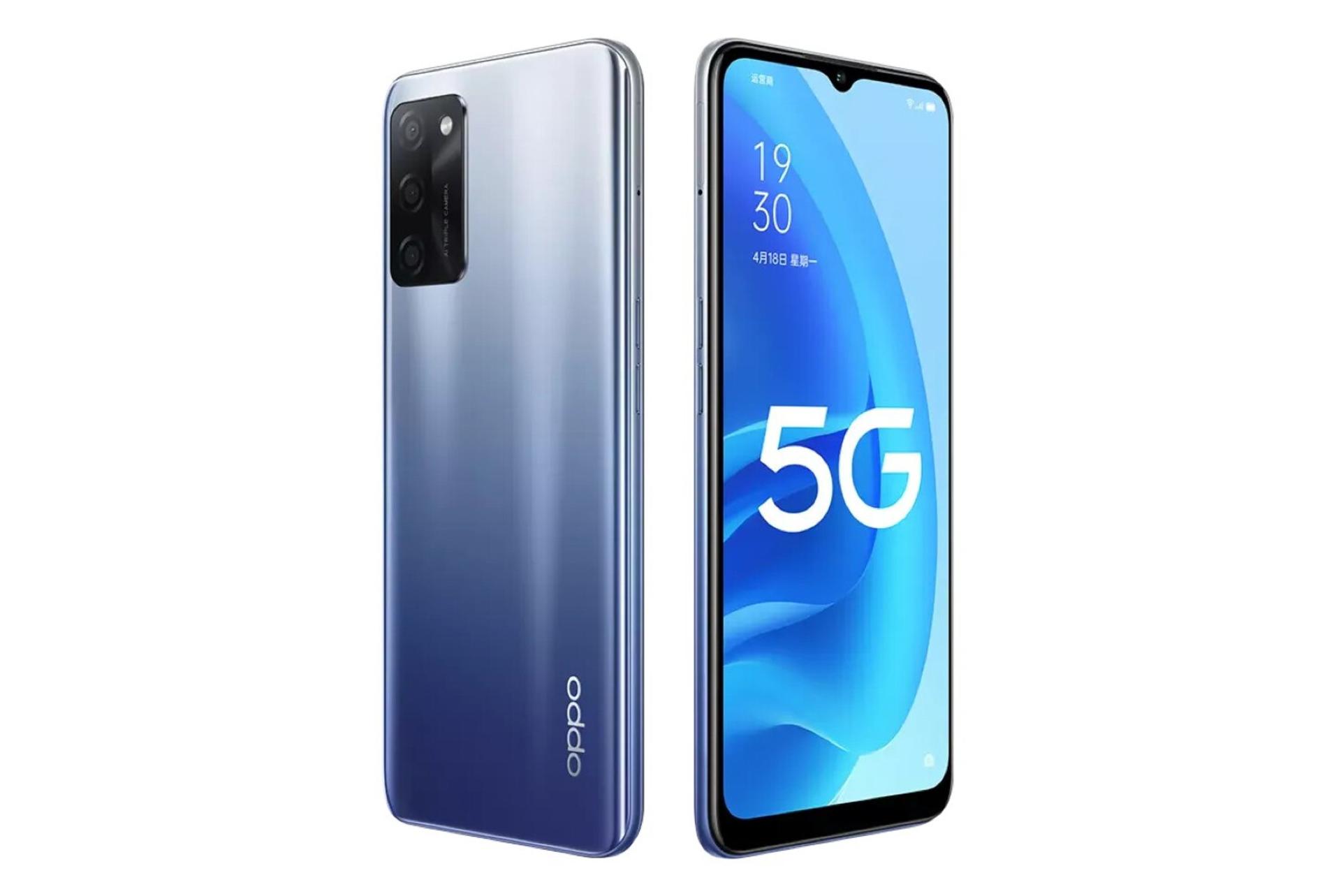 نمای کناری گوشی موبایل اوپو Oppo A55s
