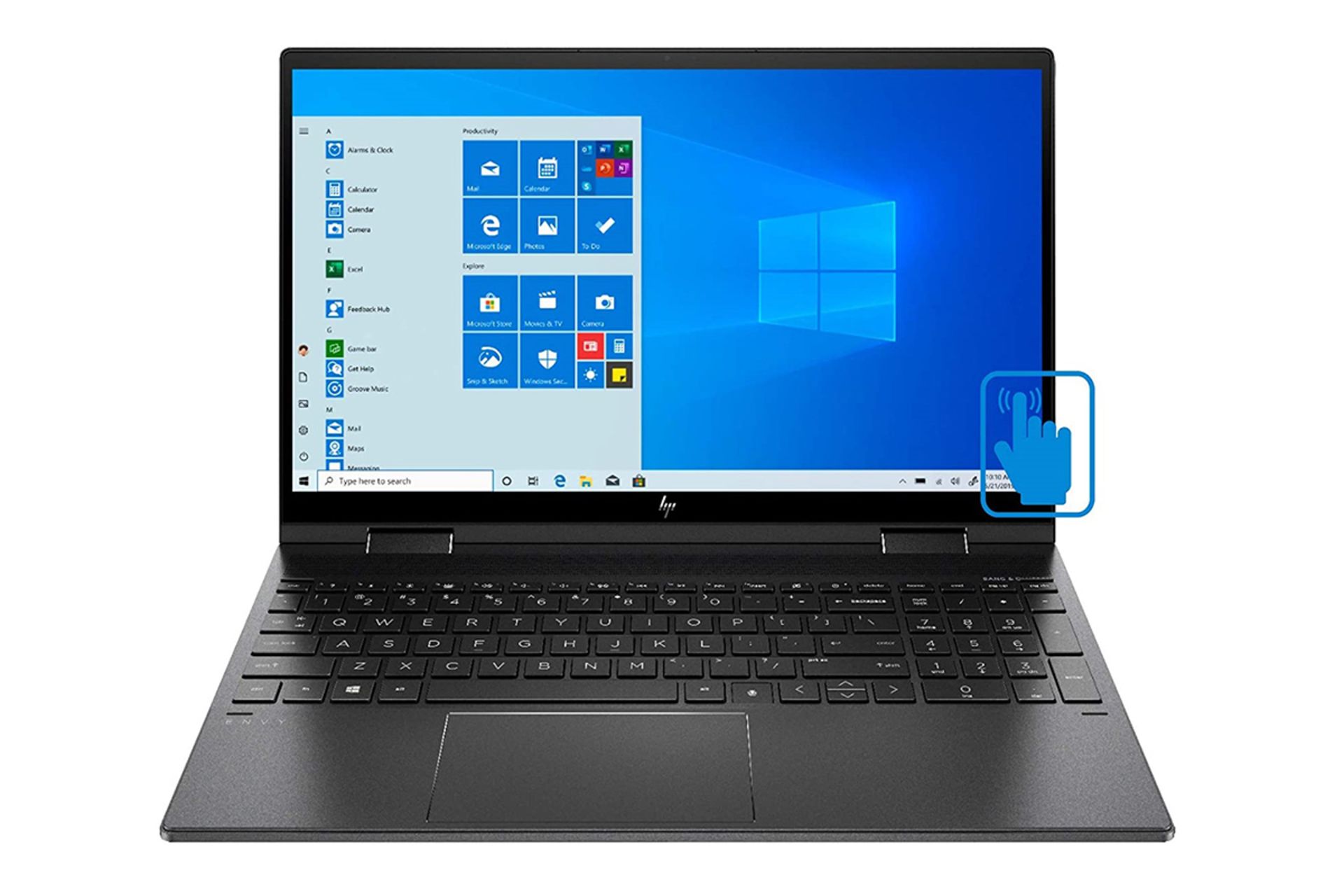 نمای جلو لپ تاپ اچ پی انوی X360 15z-ee0003