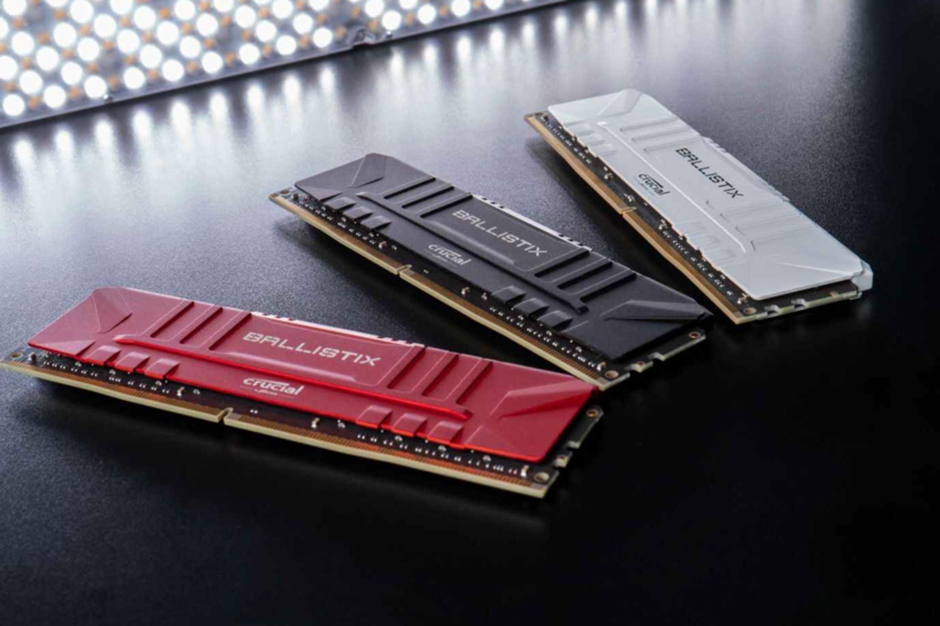 نمای کنار کروشیال Ballistix ظرفیت 16 (2x8) گیگابایت از نوع DDR4-3200