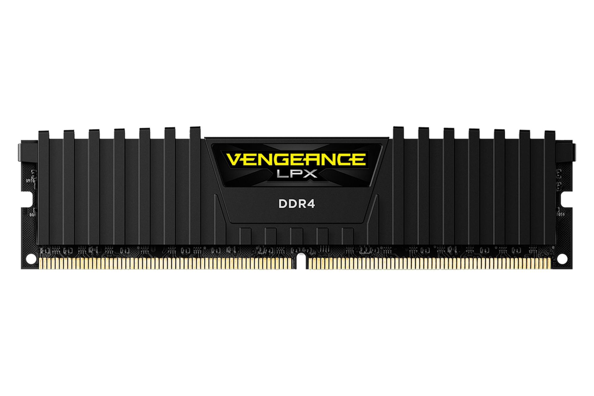 نمای جلو کورسیر VENGEANCE LPX ظرفیت 8 گیگابایت از نوع DDR4-2400