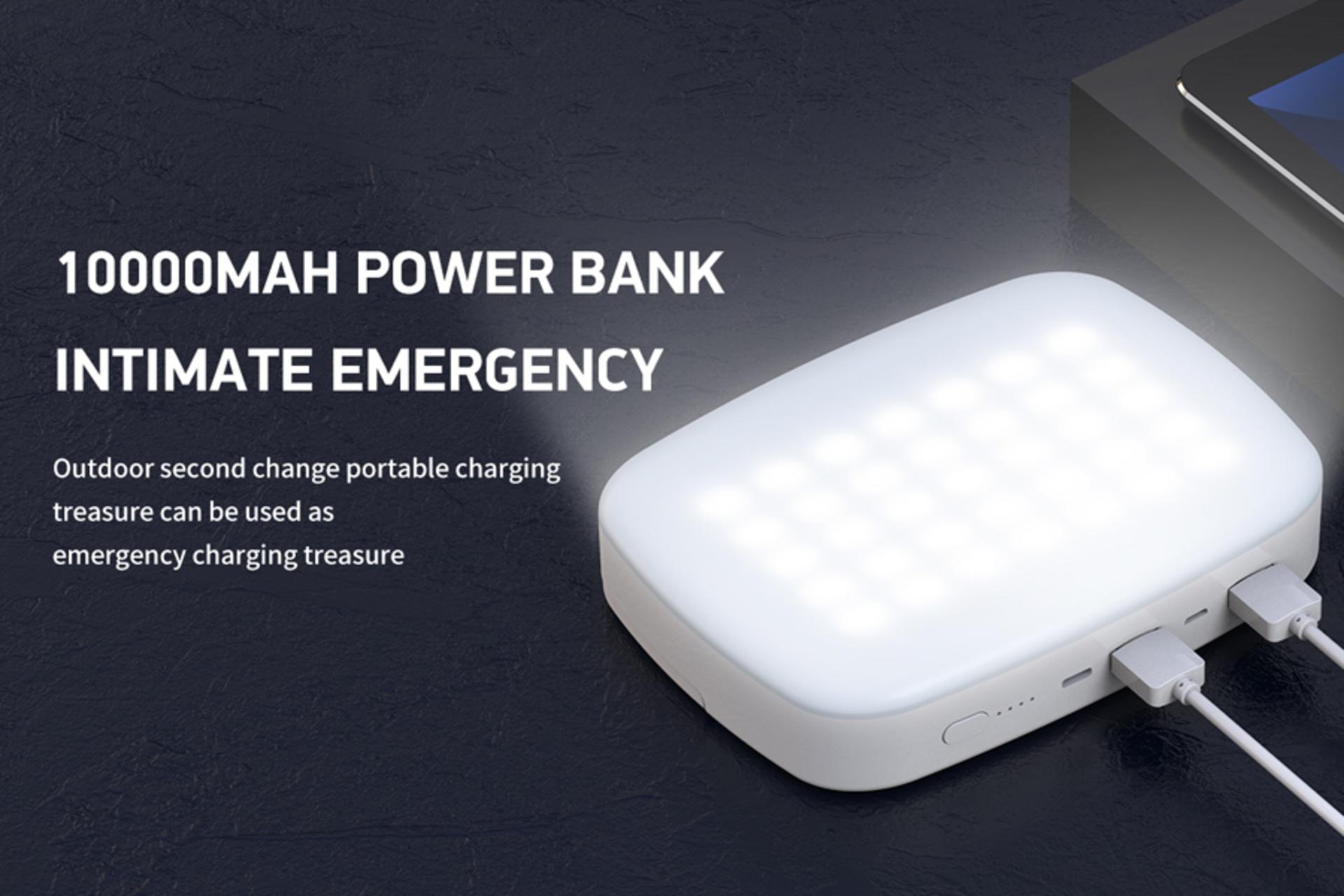 ظرفیت و چراغ قوه پاور بانک ترانیو F15