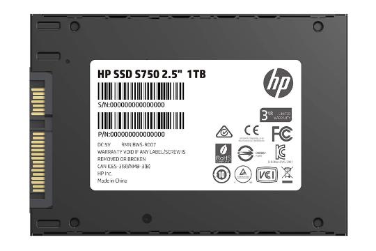 SSD اچ پی HP S750 SATA 2.5 Inch 1TB ظرفیت 1 ترابایت