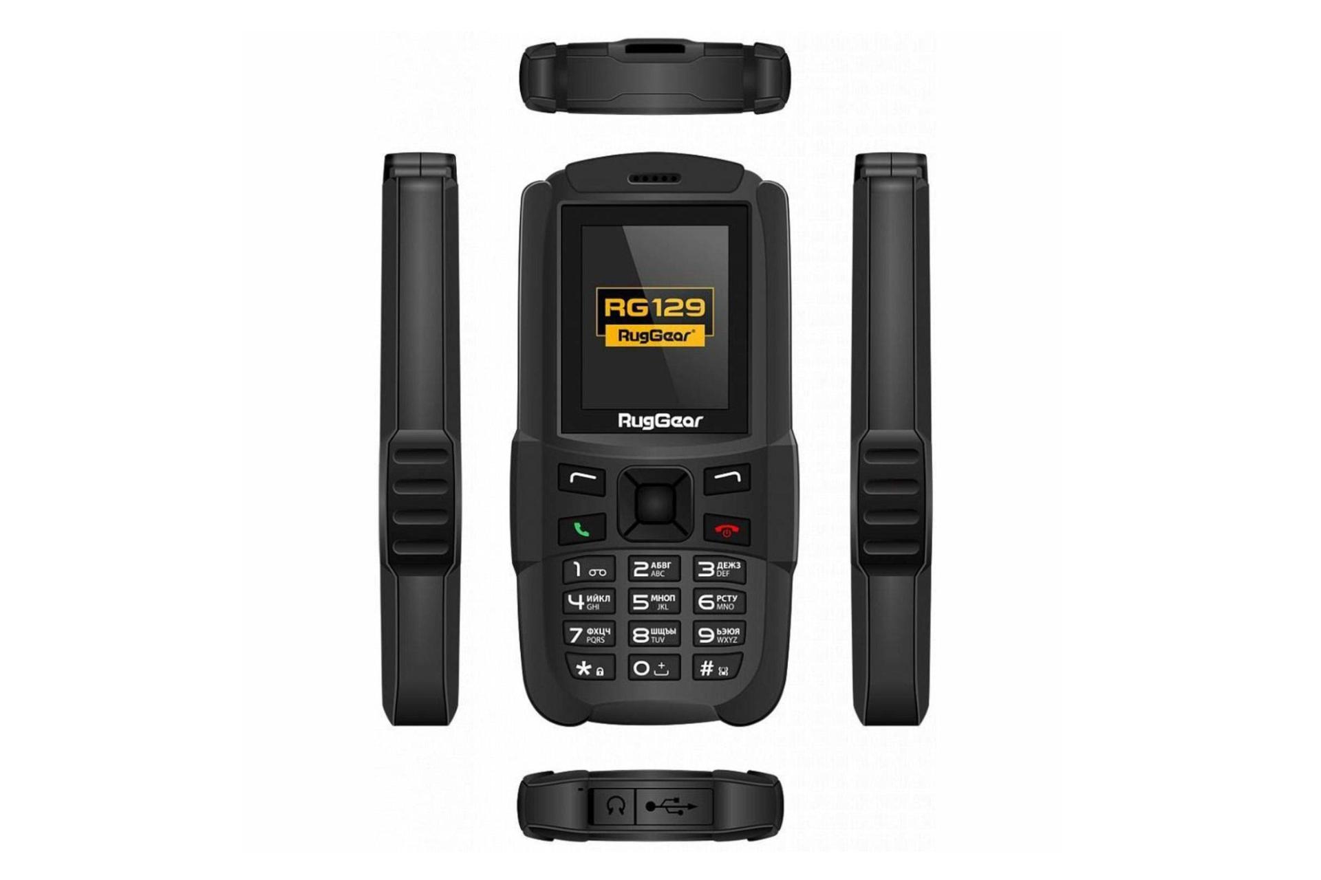 زوایای مختلف گوشی موبایل RG129 راگ گیر / RugGear RG129