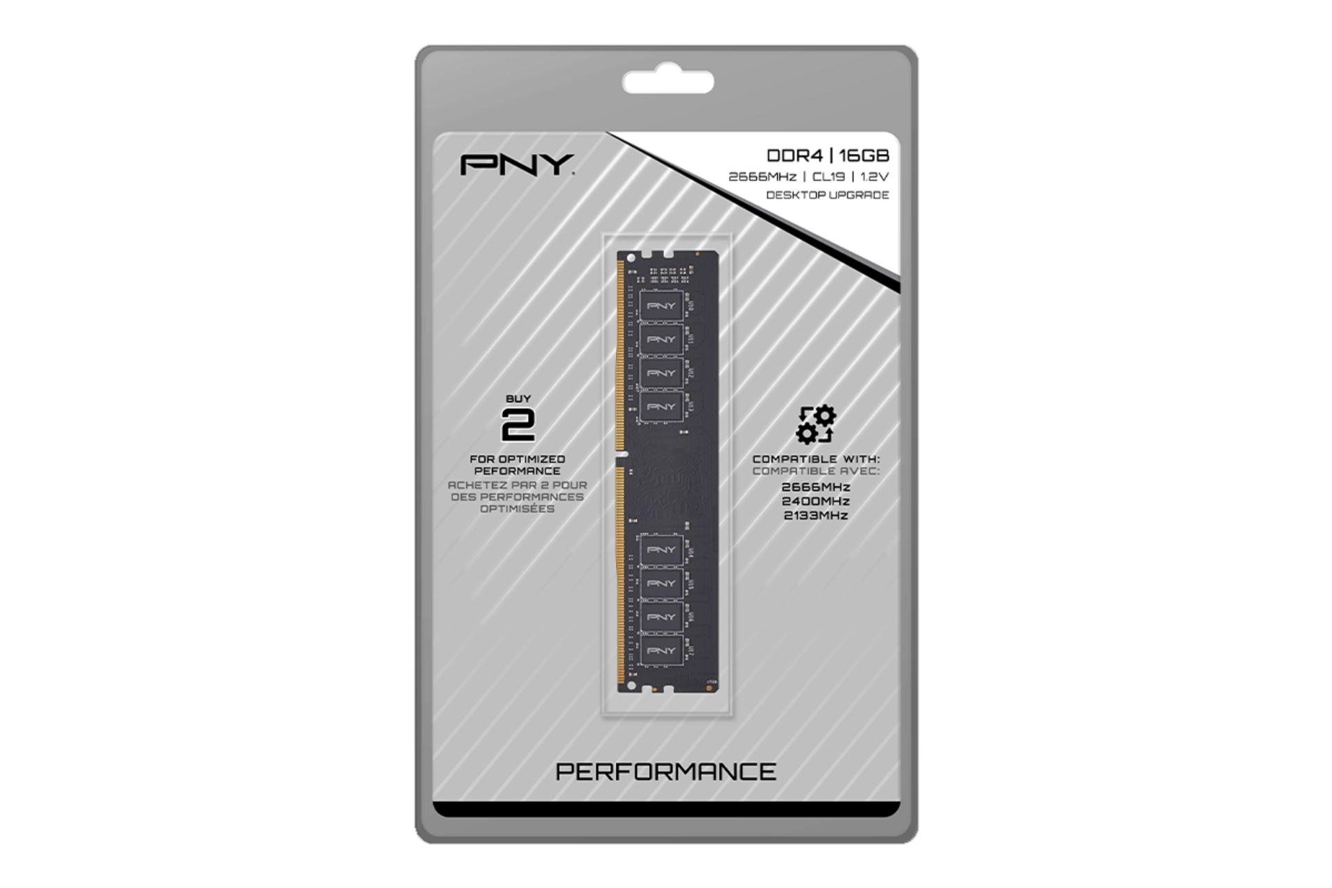 جعبه رم پی ان وای Performance ظرفیت 16 گیگابایت از نوع DDR4-2666