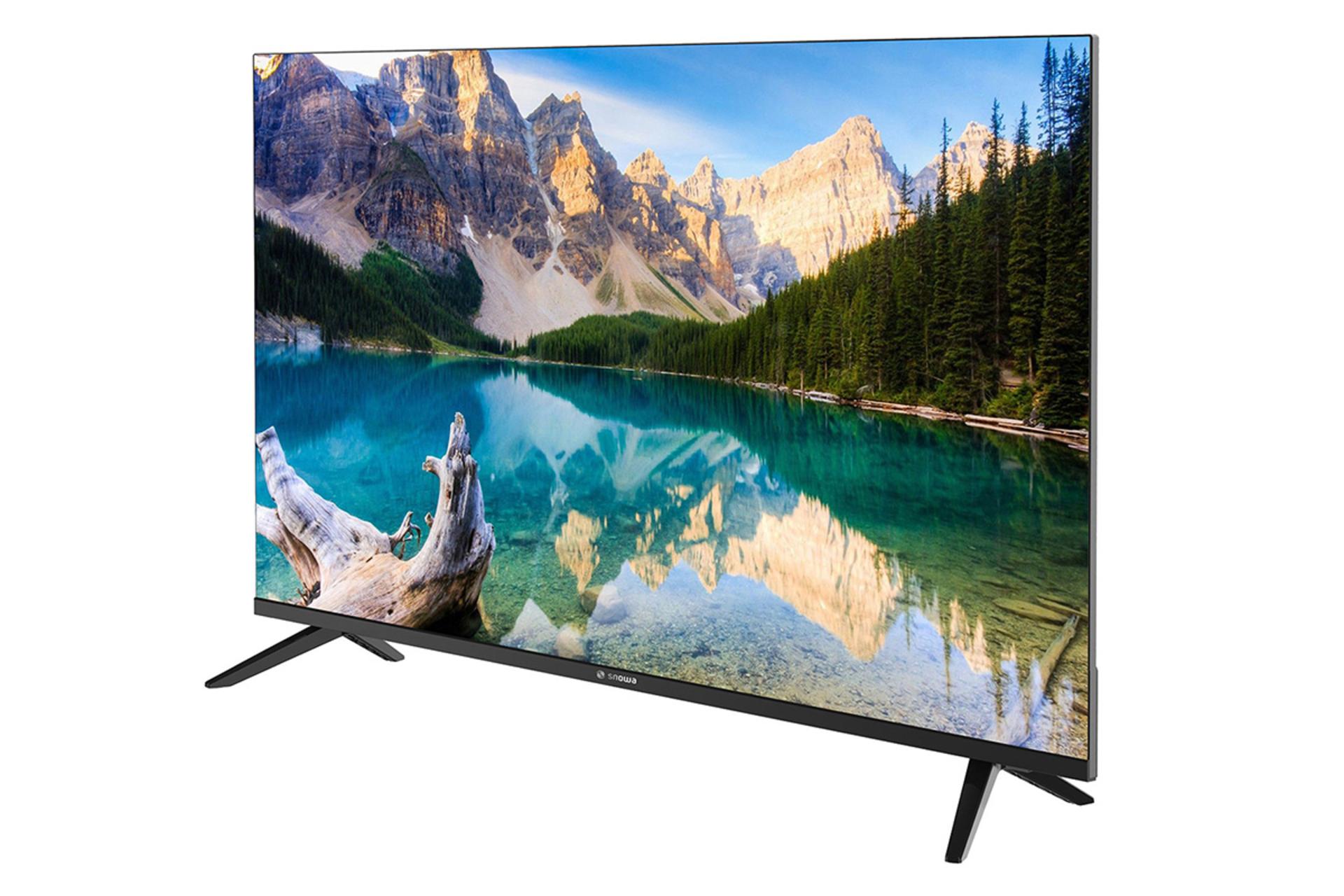 نمای نیم رخ تلویزیون اسنوا SA560 مدل 43 اینچ با صفحه روشن